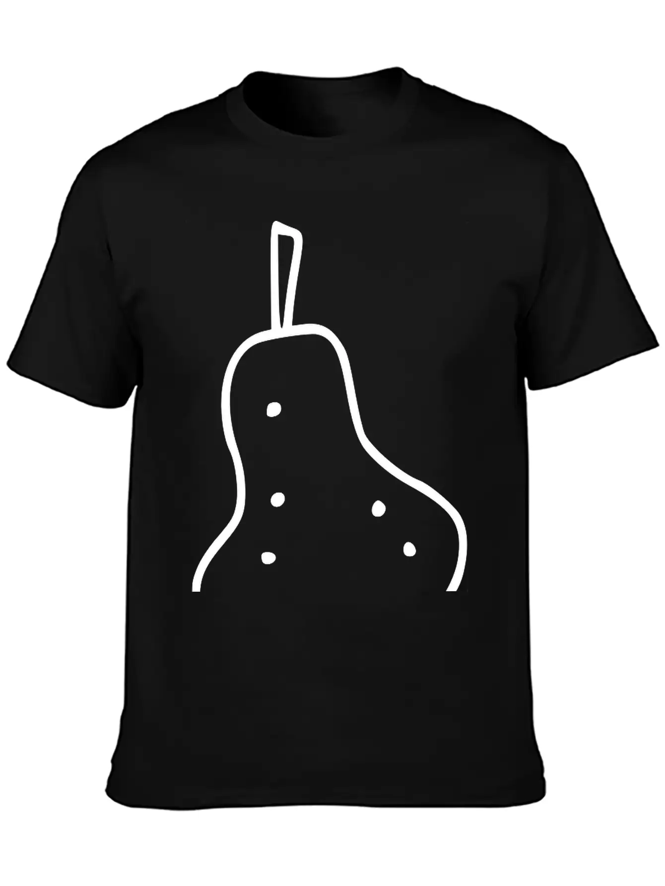 Emojis Sketch Pear Stylish Everyday T-Shirt – Unisex Basic Cotton Tee