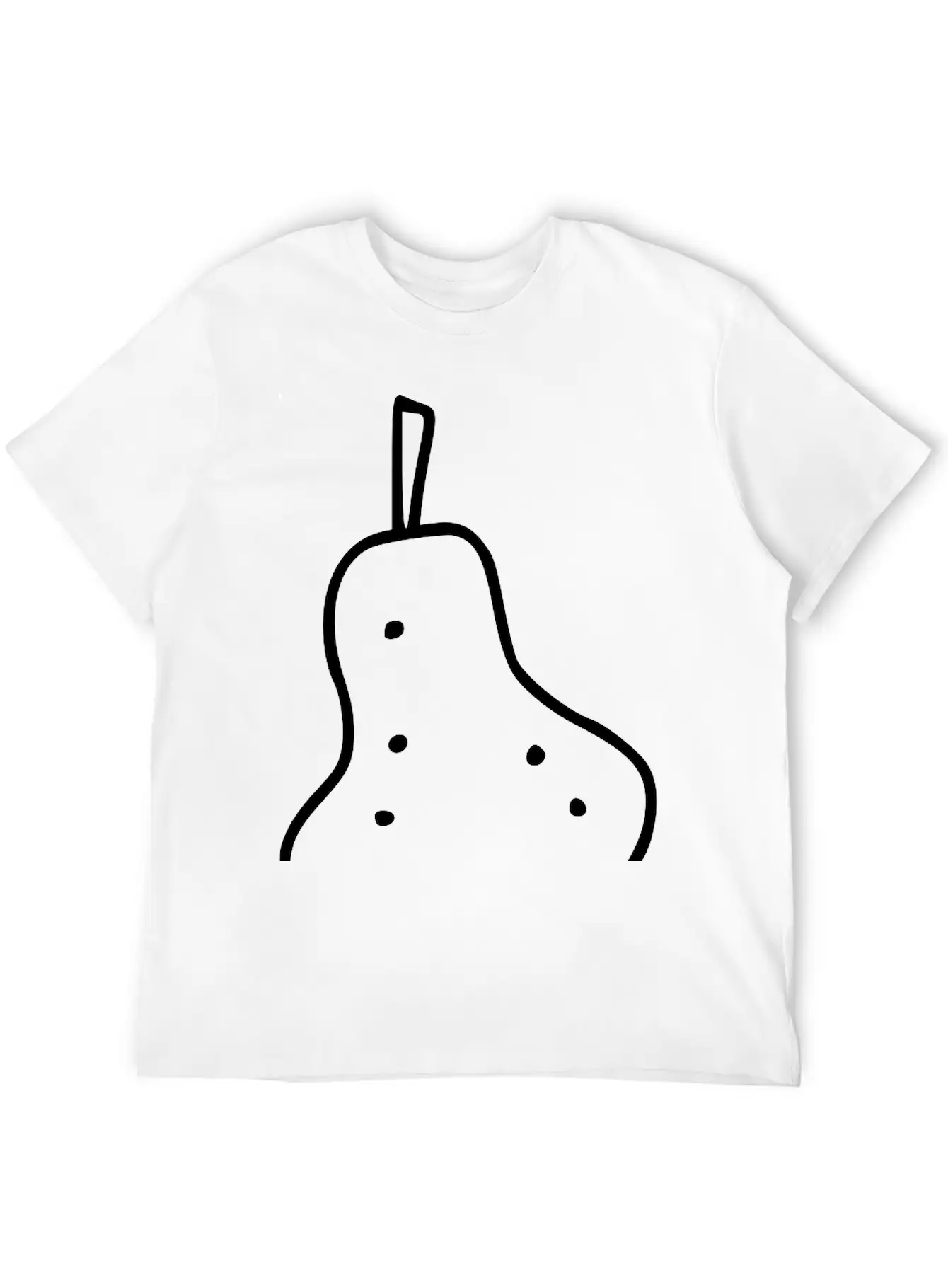 Emojis Sketch Pear Stylish Everyday T-Shirt – Unisex Basic Cotton Tee