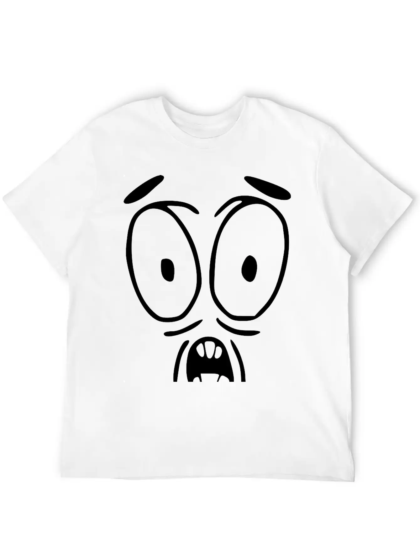 Emojis Sketch Surprised Essential Unisex Summer Tee – Soft Cotton Casual Fit