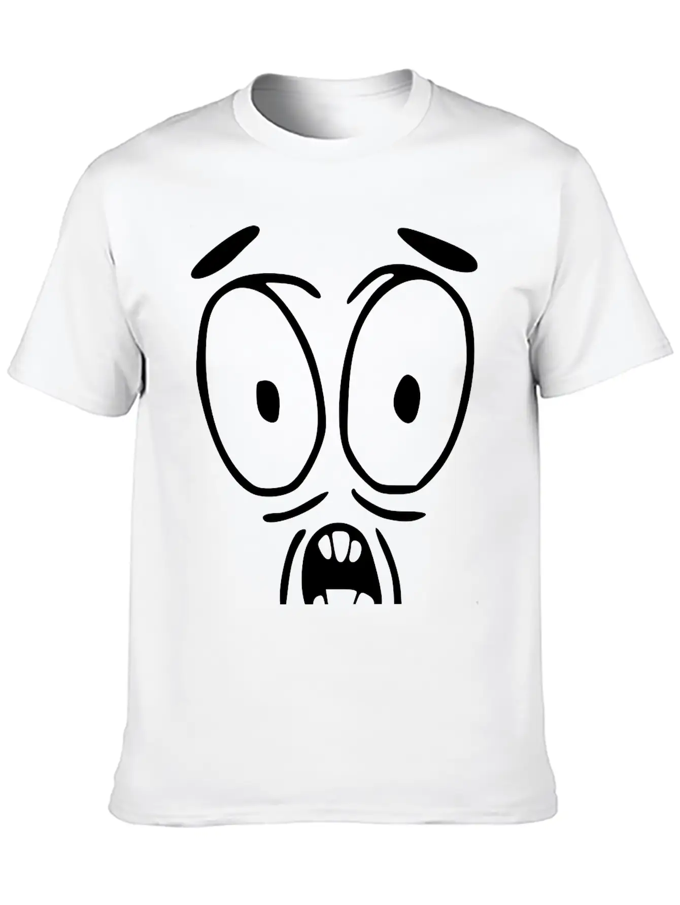 Emojis Sketch Surprised Essential Unisex Summer Tee – Soft Cotton Casual Fit