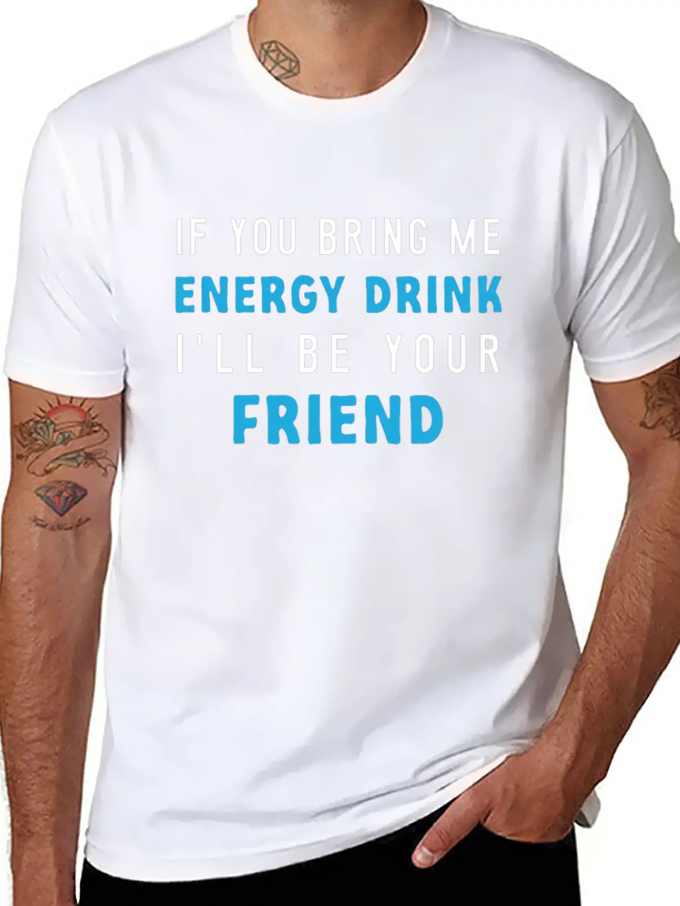 Energy, Drink, Adrenaline, Junkie, Sports, Stylish Everyday T-Shirt – Unisex Basic Cotton Tee