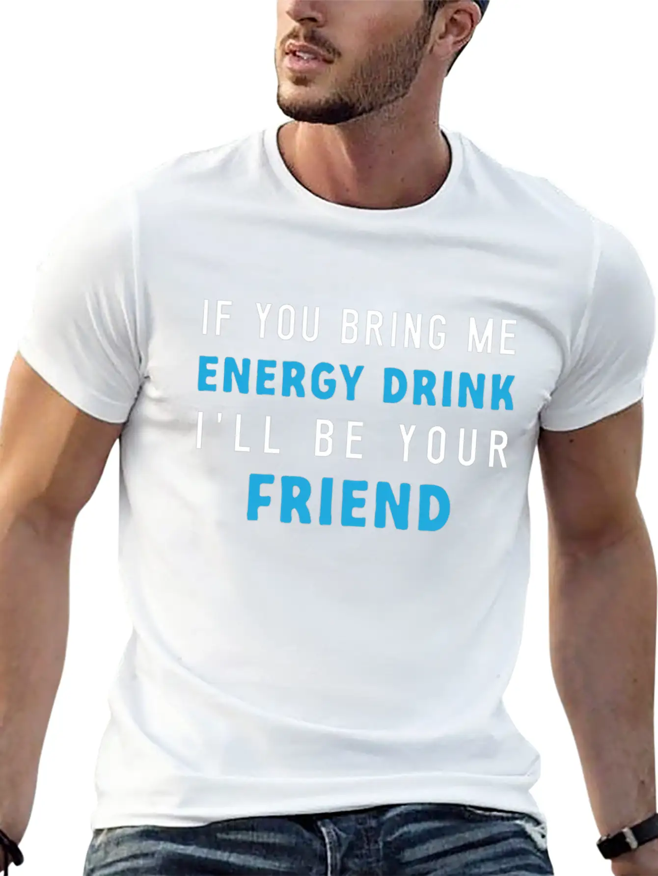 Energy, Drink, Adrenaline, Junkie, Sports, Stylish Everyday T-Shirt – Unisex Basic Cotton Tee