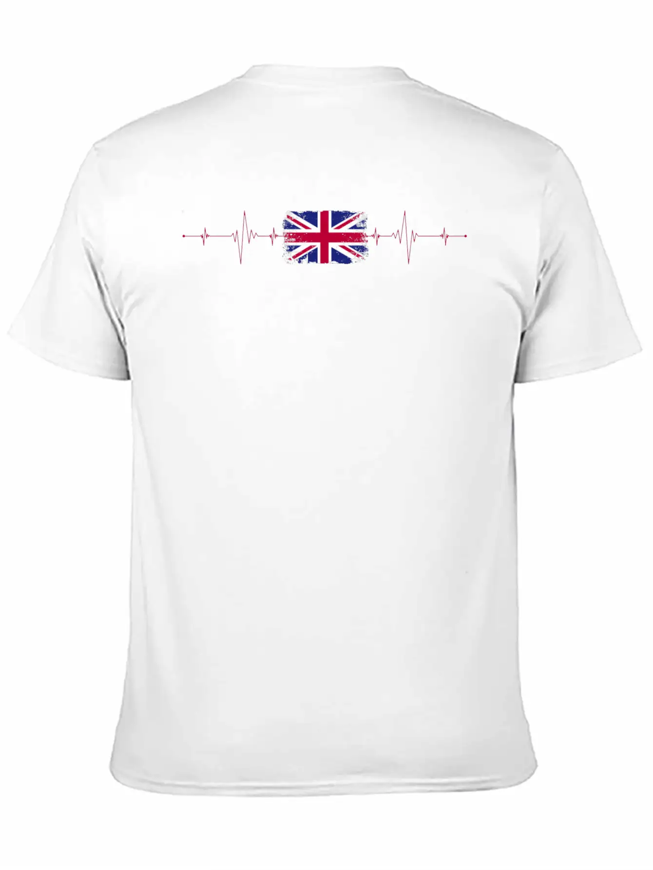 England Flag Heartbeat Unisex Short Sleeve Soft Cotton T-Shirt – Casual Everyday Wear