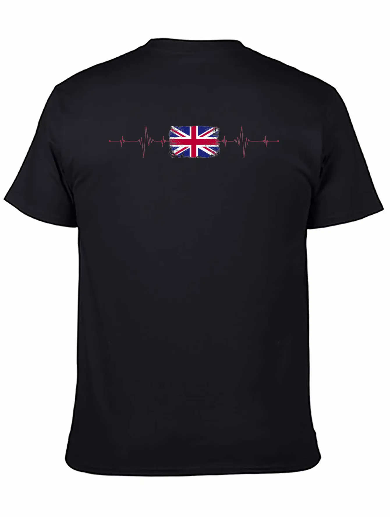 England Flag Heartbeat Unisex Short Sleeve Soft Cotton T-Shirt – Casual Everyday Wear