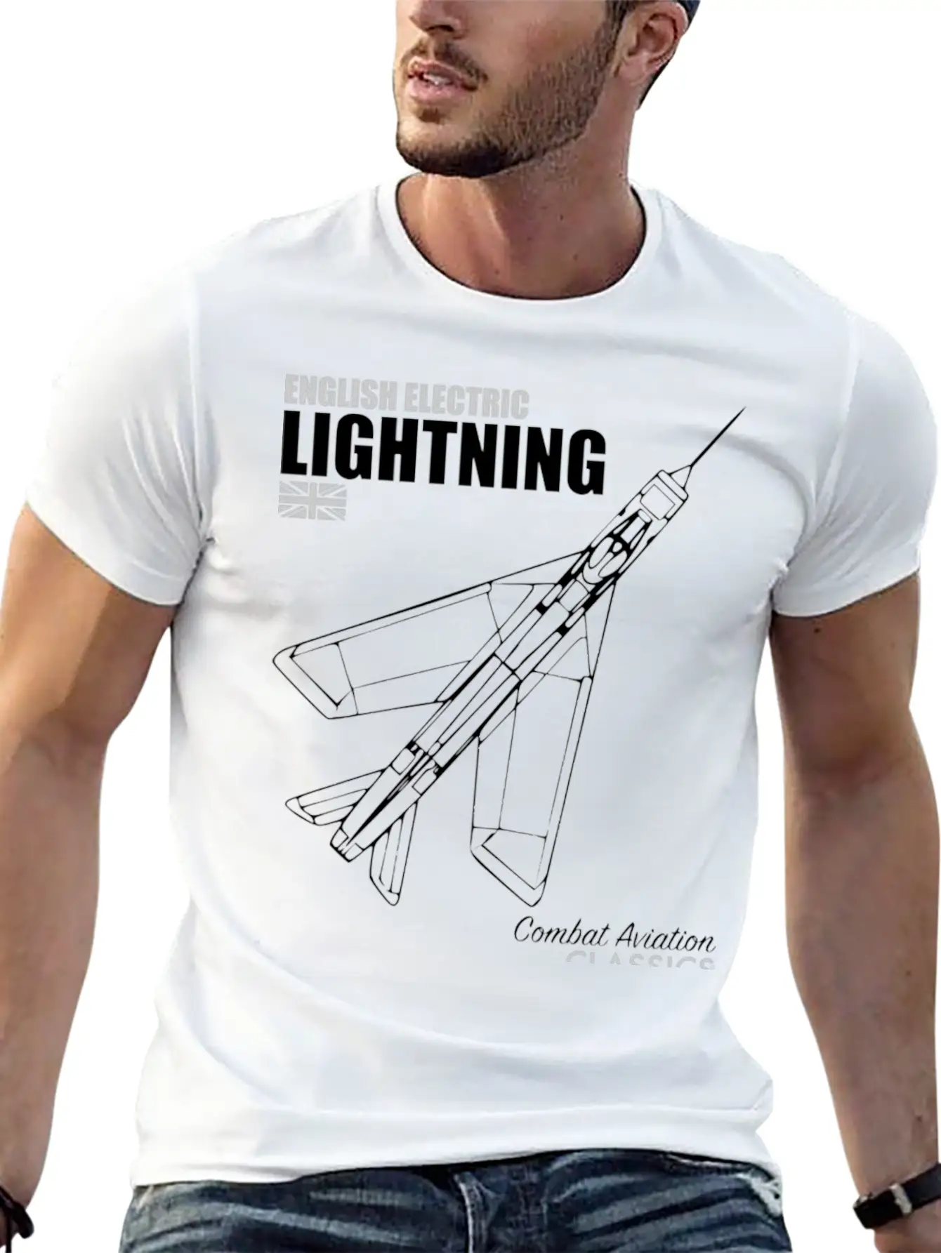 English Electric Lightning Hippie Stylish Everyday T-Shirt – Unisex Basic Cotton Tee