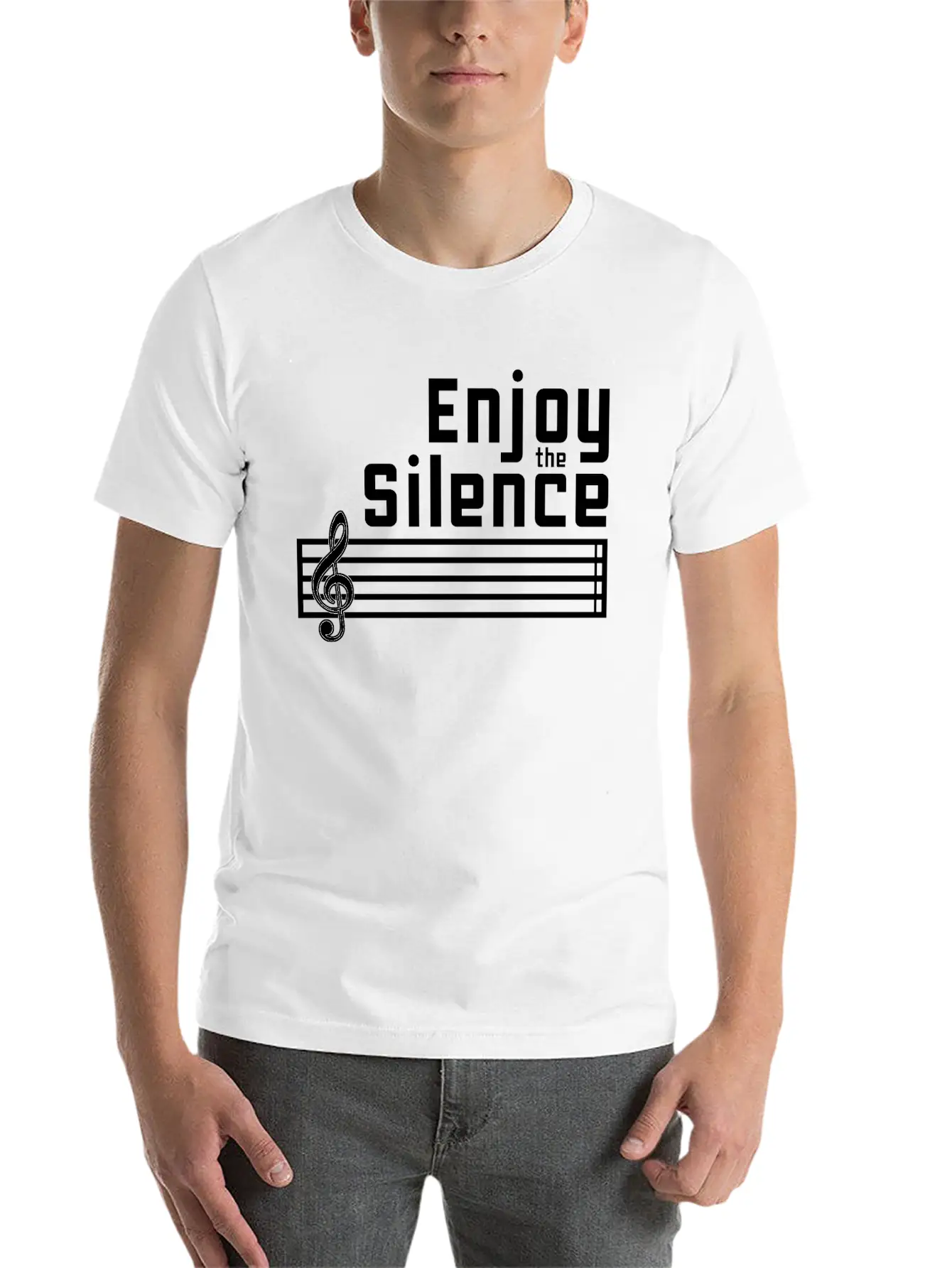 Enjoy The Silence Stylish Everyday T-Shirt – Unisex Basic Cotton Tee