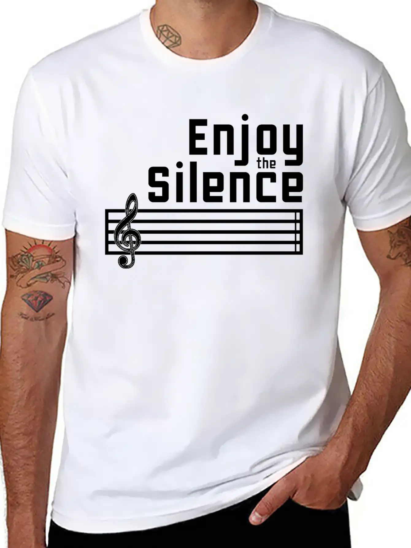 Enjoy The Silence Stylish Everyday T-Shirt – Unisex Basic Cotton Tee