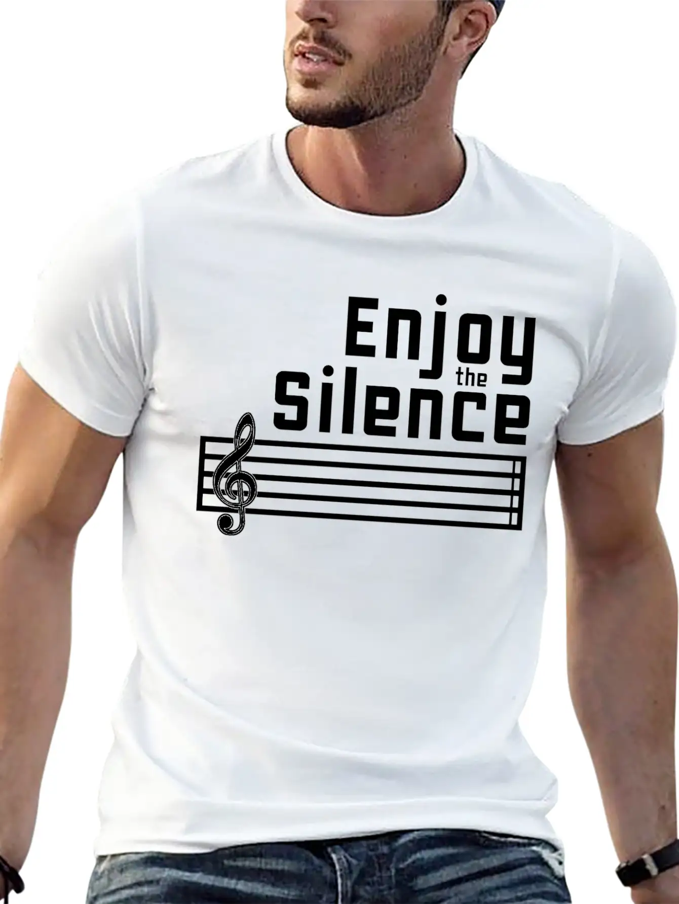 Enjoy The Silence Stylish Everyday T-Shirt – Unisex Basic Cotton Tee