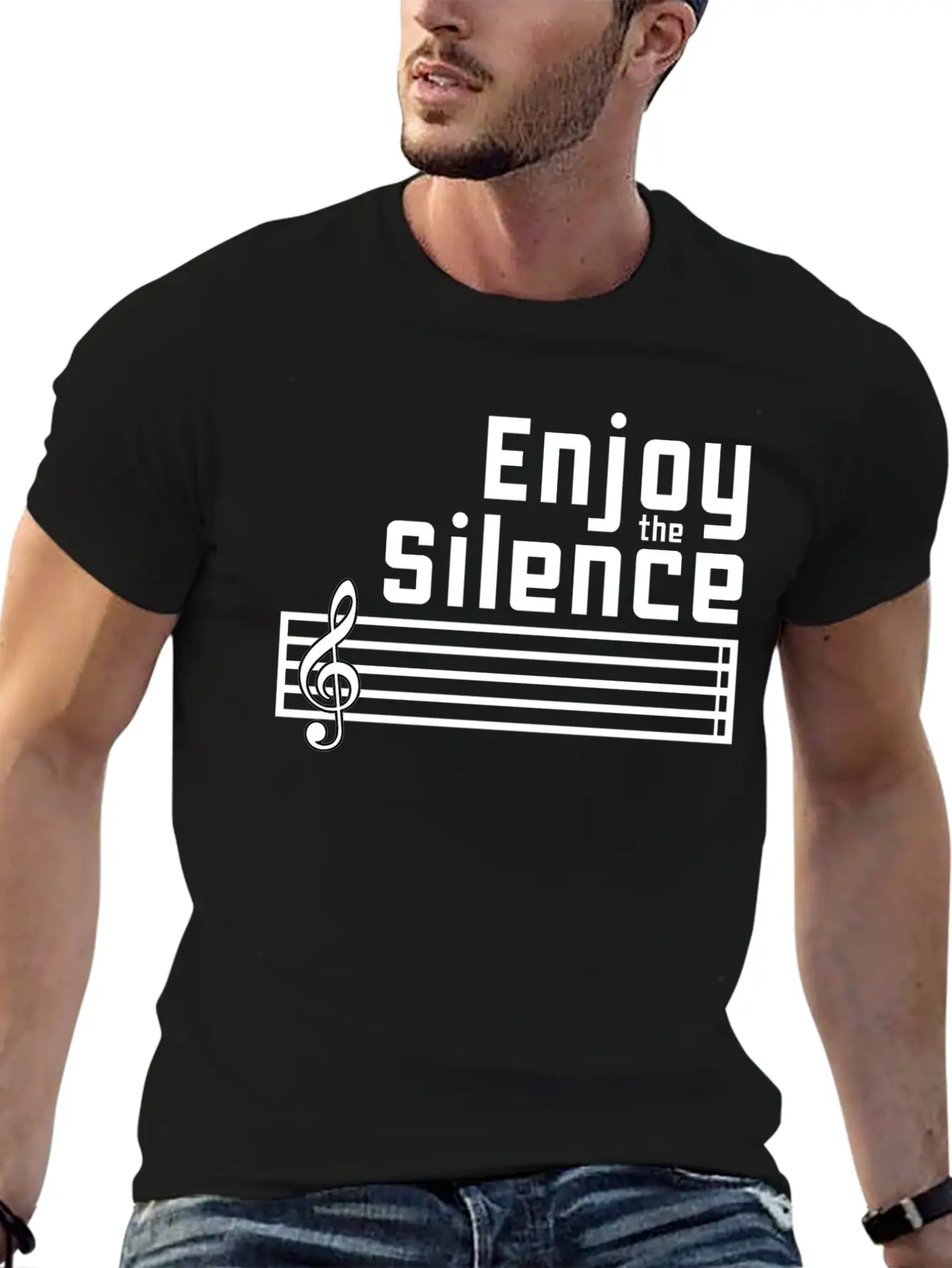 Enjoy The Silence Stylish Everyday T-Shirt – Unisex Basic Cotton Tee