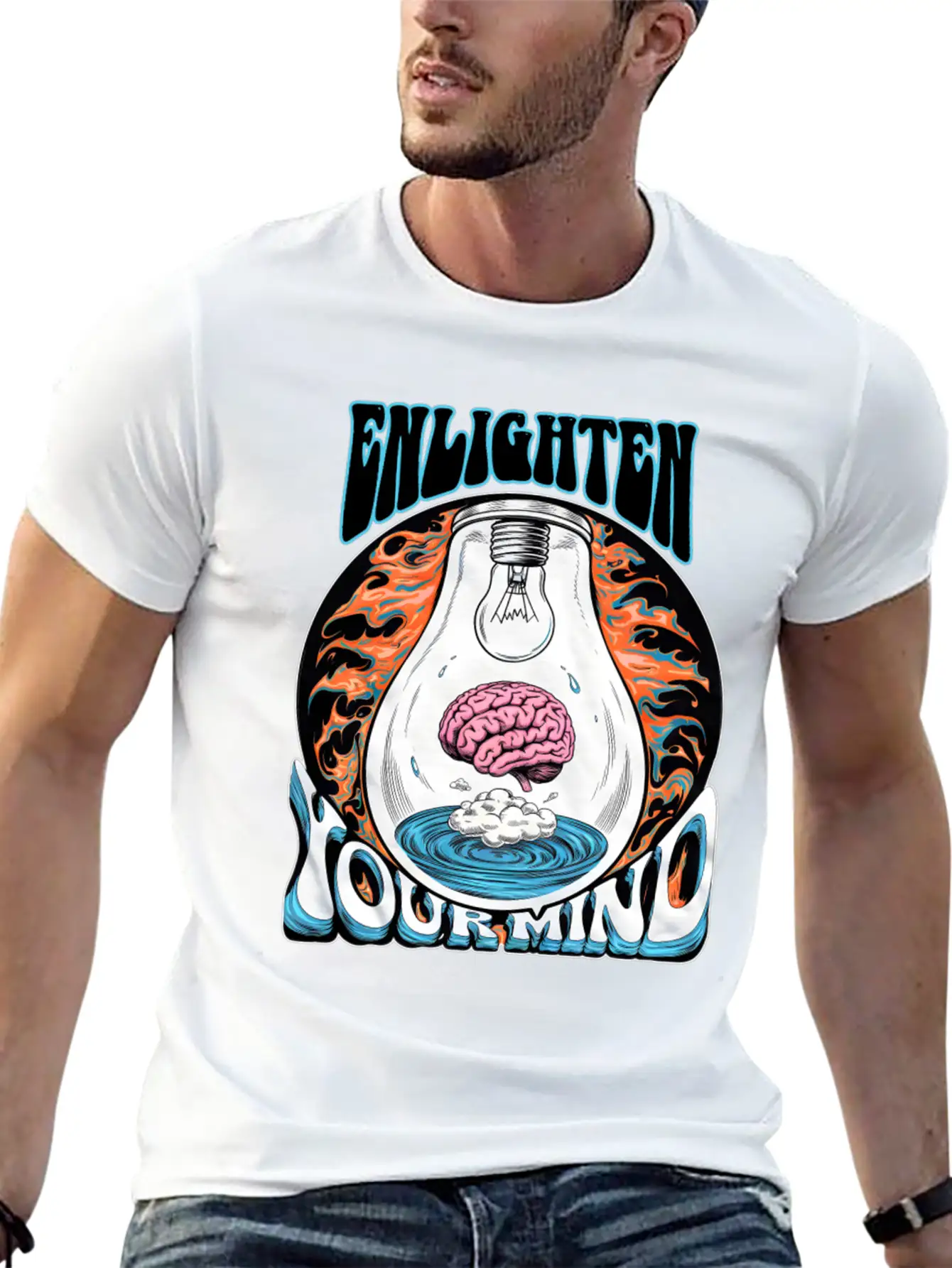 Enlighten Your Mind Basic Graphic T-Shirt – Daily Comfort In Soft Cotton