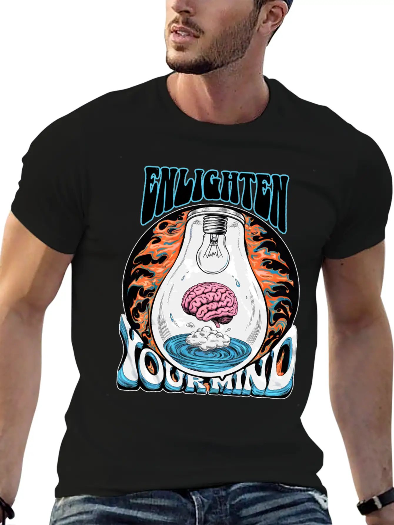 Enlighten Your Mind Basic Graphic T-Shirt – Daily Comfort In Soft Cotton