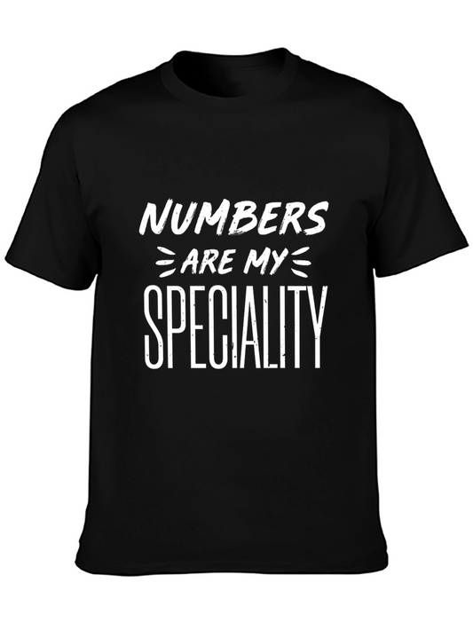 Numbers Are My Speciality Black T-Shirt