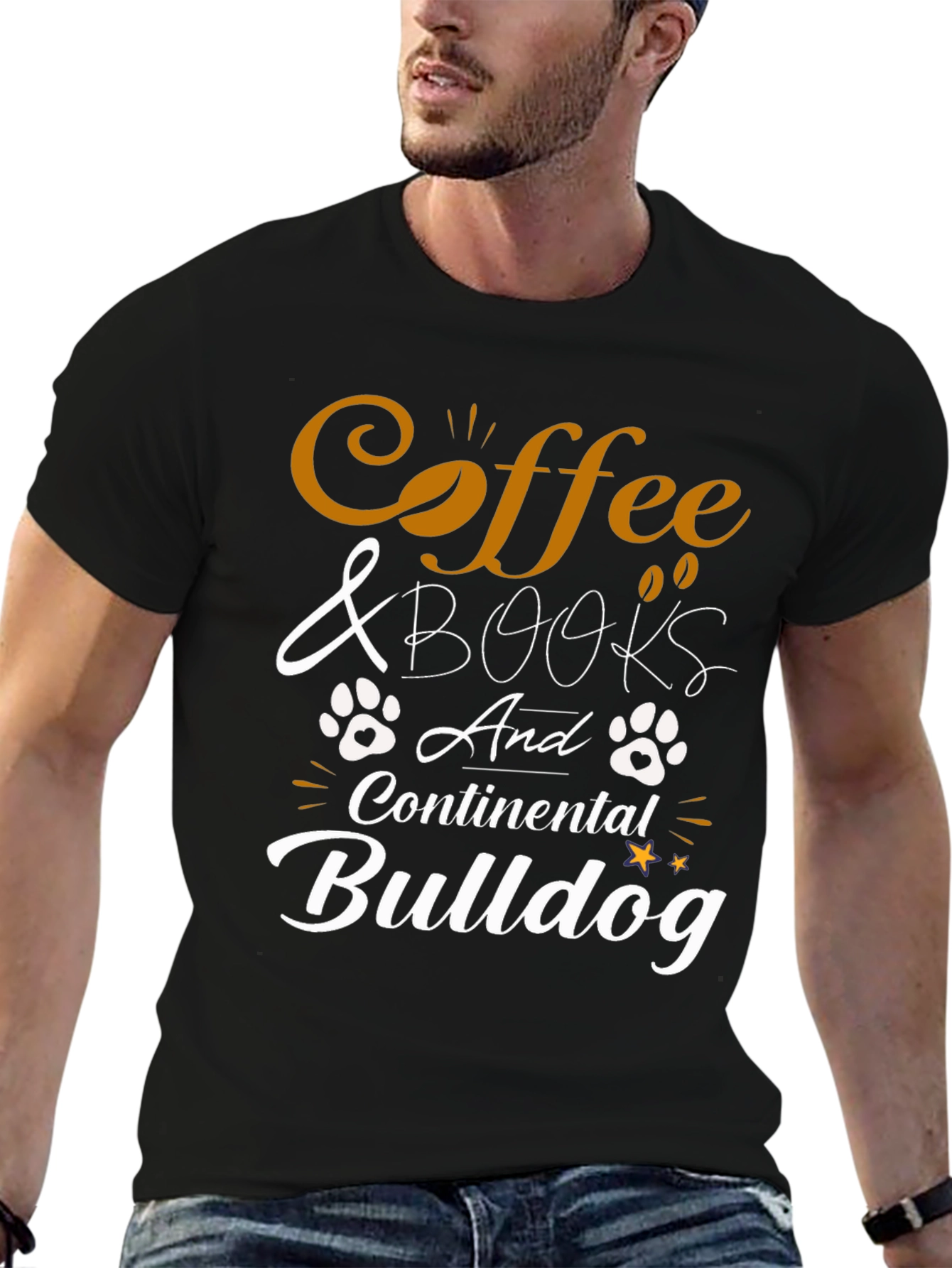 Coffee & Books Continental Bulldog T-Shirt