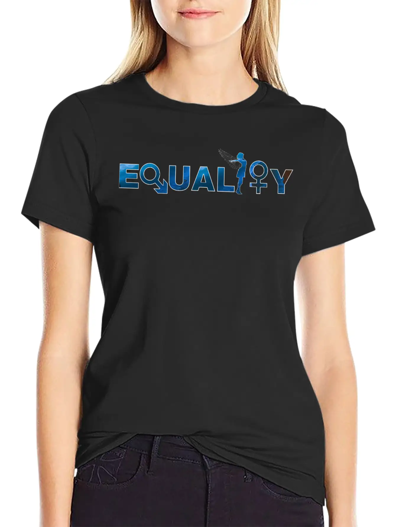 Equality For All Design Unisex Short Sleeve Soft Cotton T-Shirt – Casual Everyday Wear