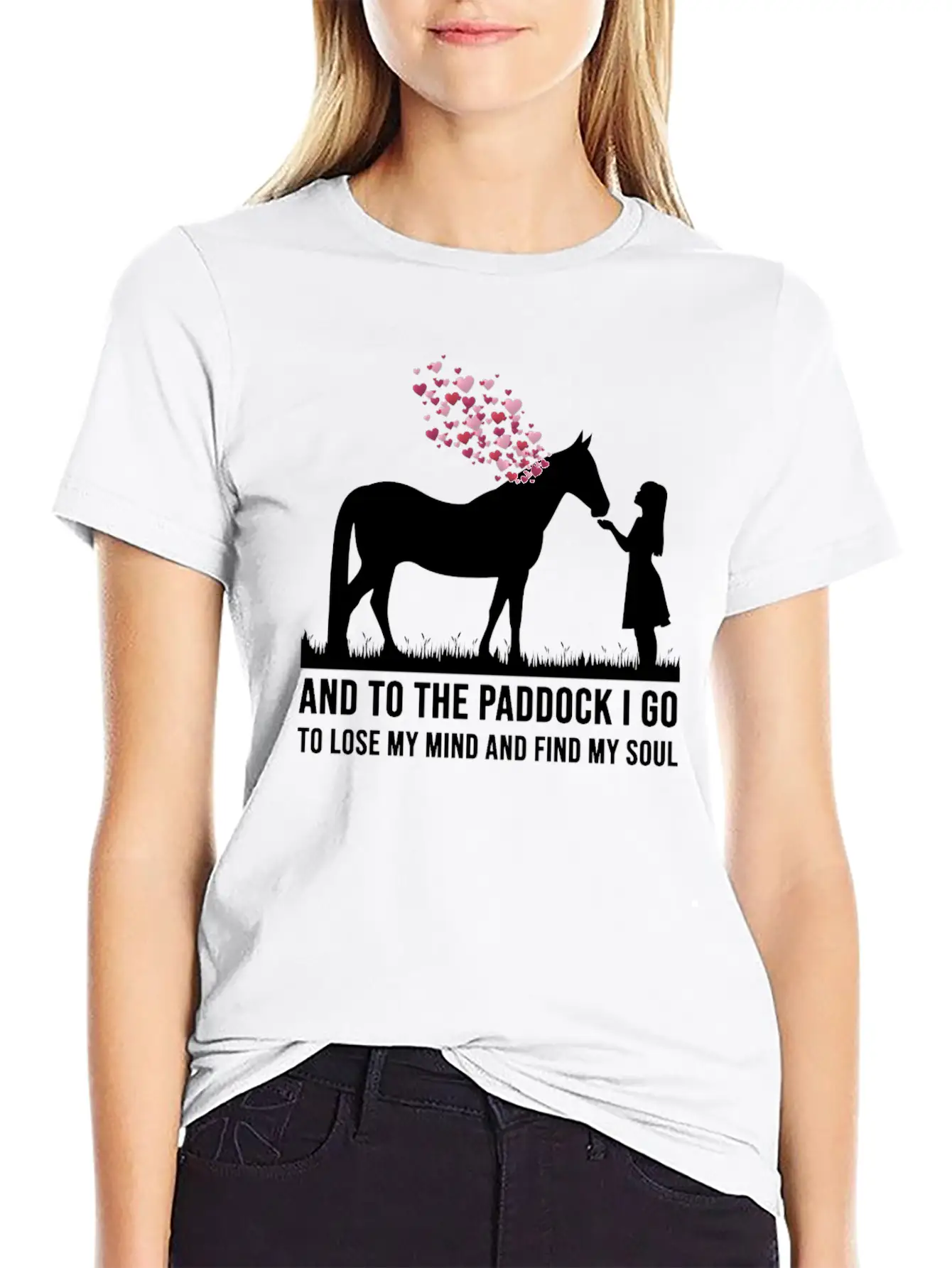 Equestrian Horses Girls Funny Quotes Riding Horse Basic Graphic T-Shirt – Daily Comfort In Soft Cotton