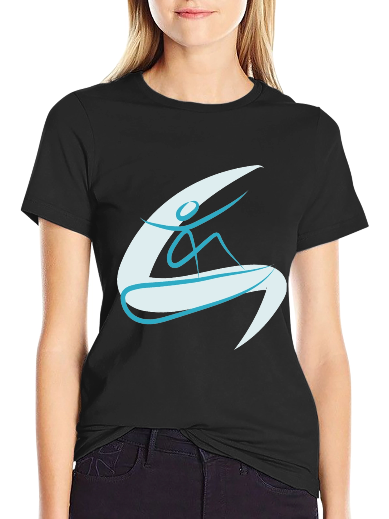 Abstract Surfboarder Graphic Tee