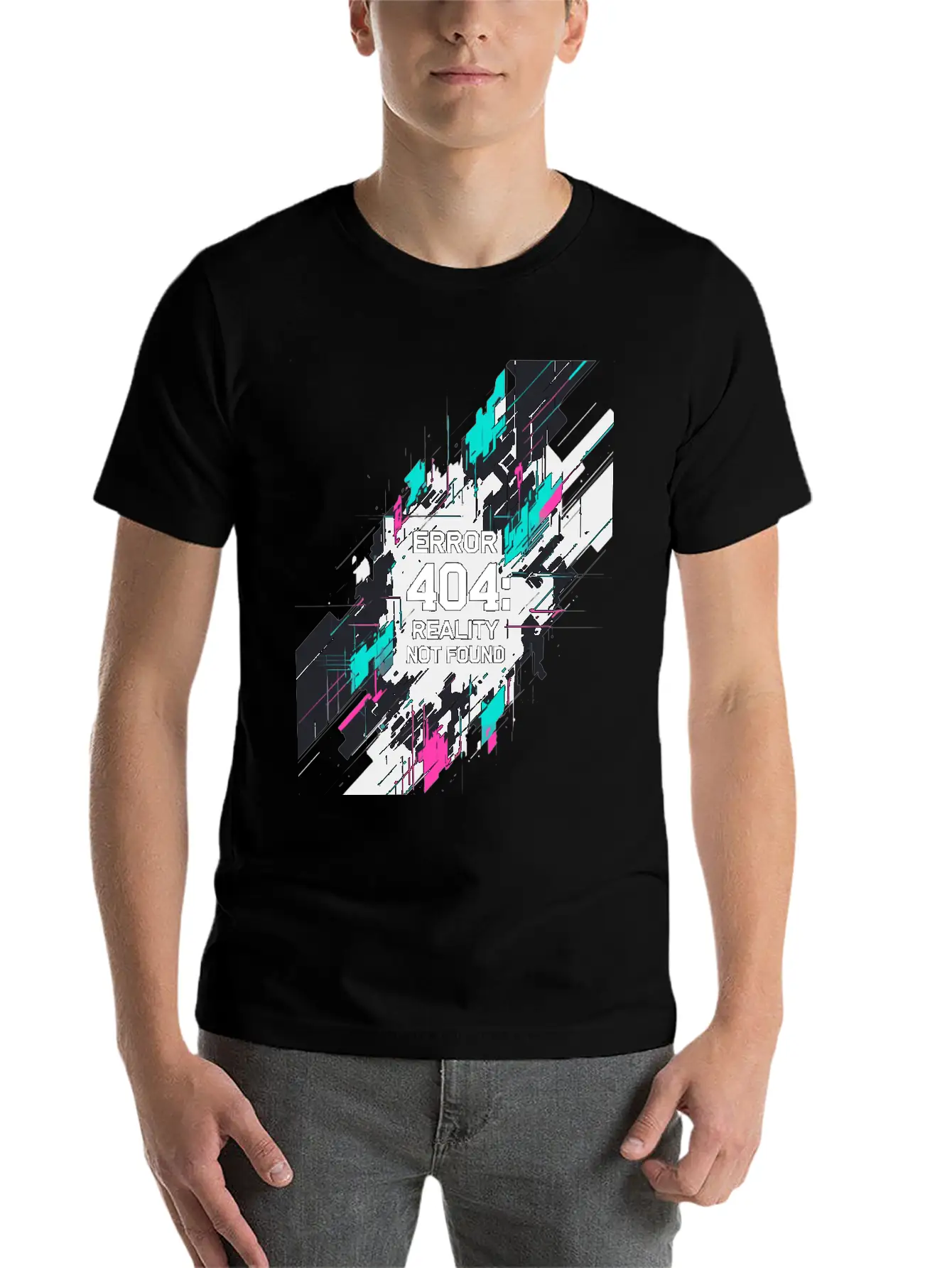 Error: 404 Reality Not Found. Stylish Everyday T-Shirt – Unisex Basic Cotton Tee