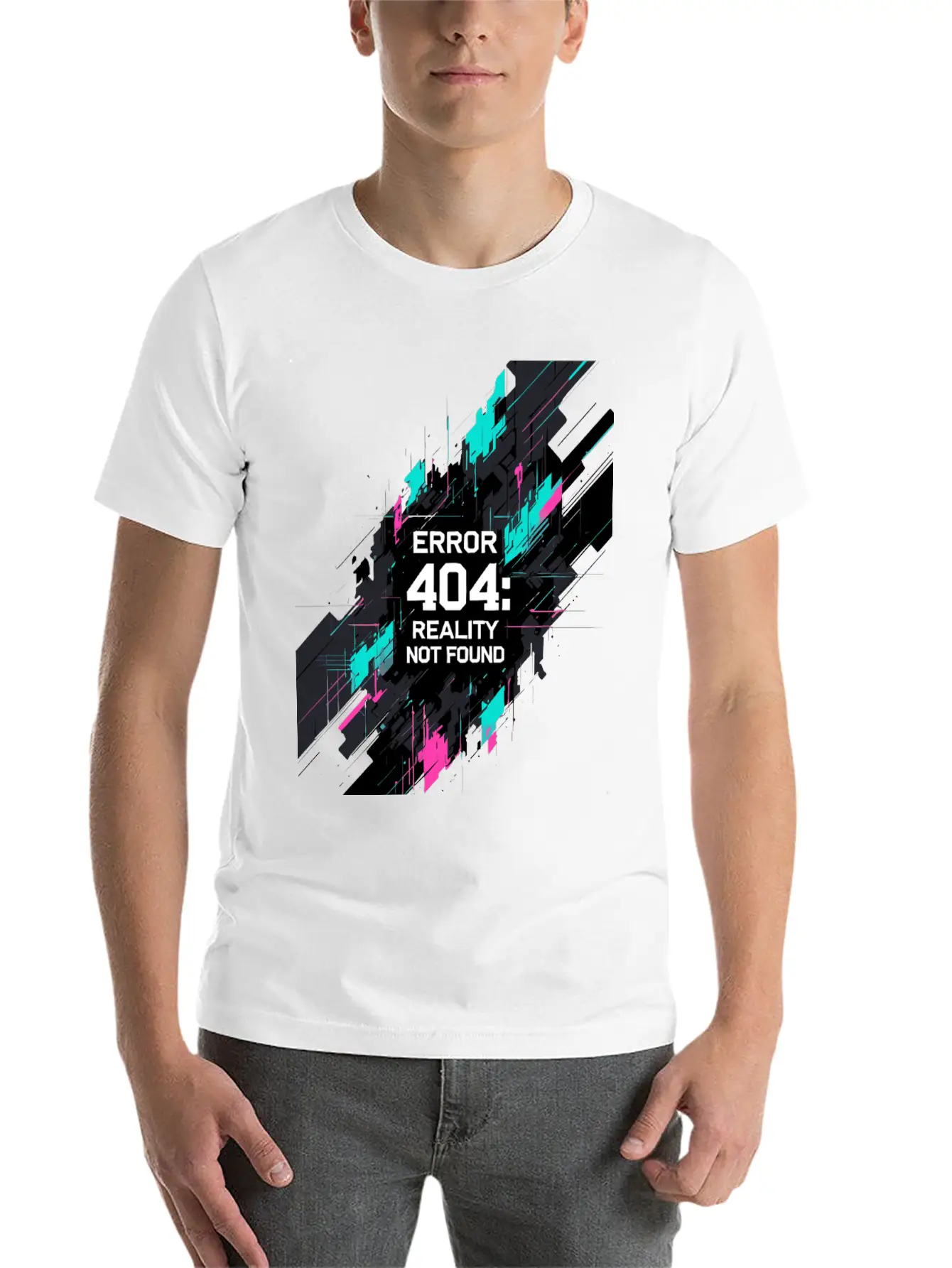 Error: 404 Reality Not Found. Stylish Everyday T-Shirt – Unisex Basic Cotton Tee