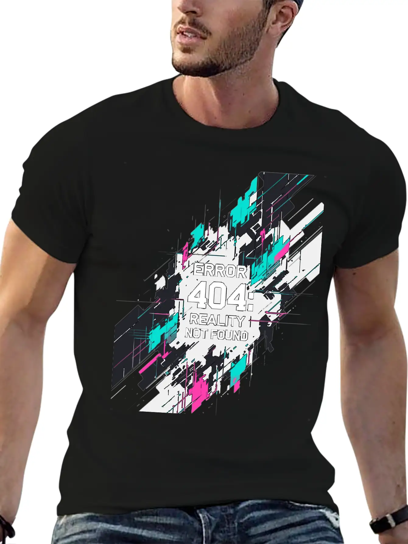 Error: 404 Reality Not Found. Stylish Everyday T-Shirt – Unisex Basic Cotton Tee