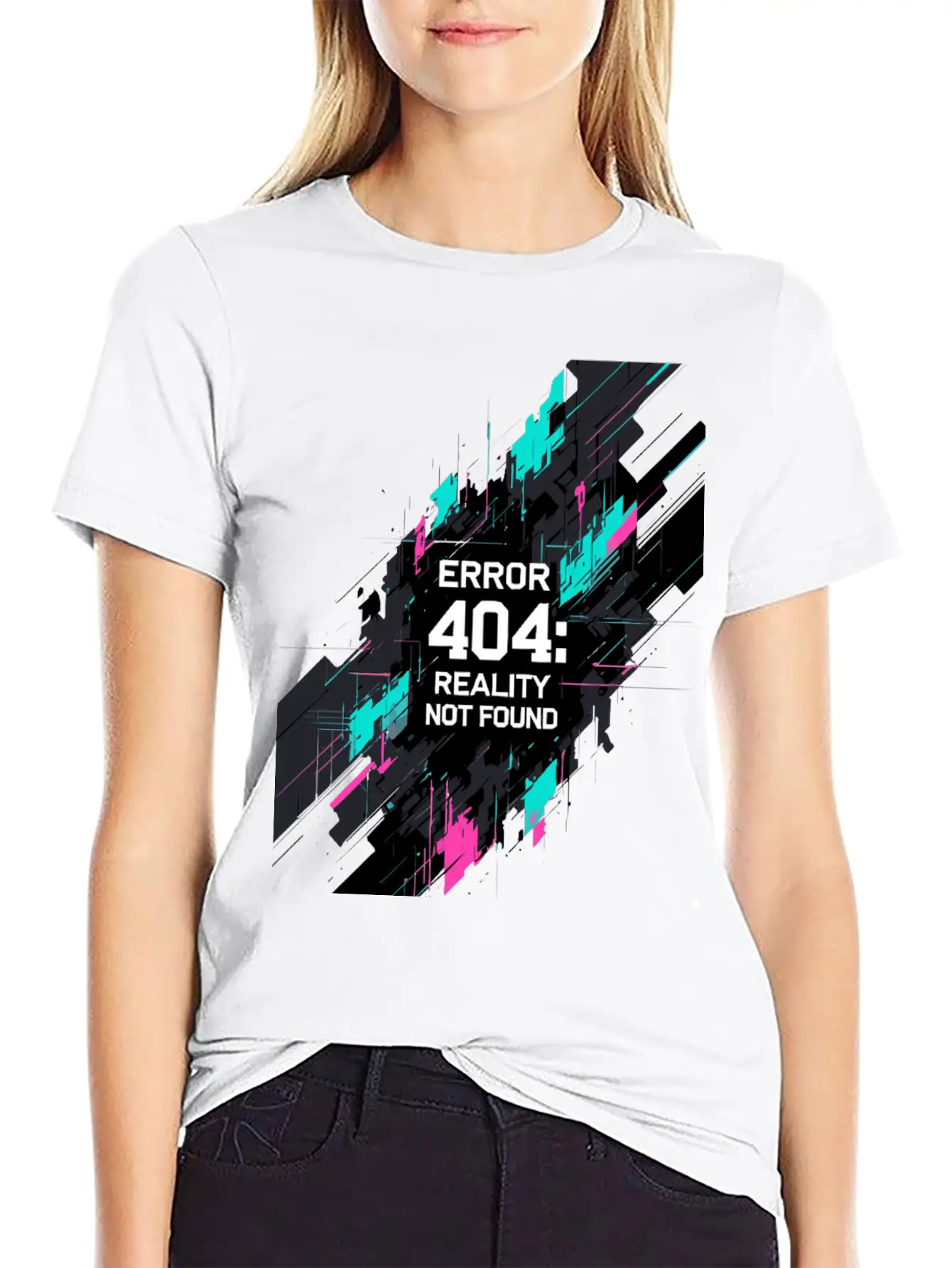 Error: 404 Reality Not Found. Stylish Everyday T-Shirt – Unisex Basic Cotton Tee