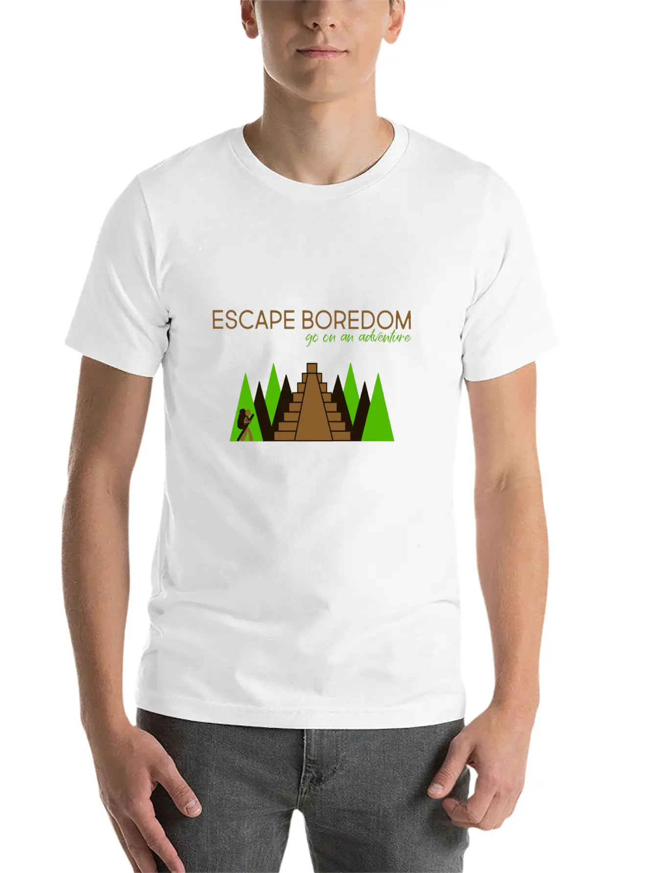 Escape Boredom: Go On An Adventure Basic Graphic T-Shirt – Daily Comfort In Soft Cotton