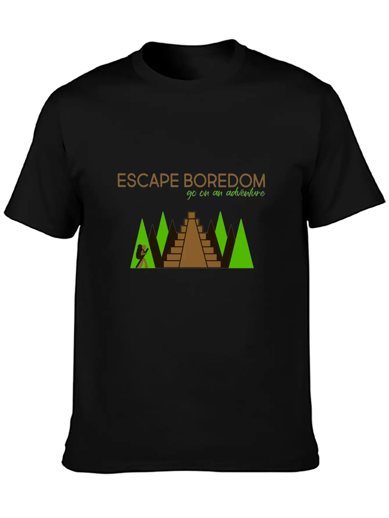 Escape Boredom: Go On An Adventure Basic Graphic T-Shirt – Daily Comfort In Soft Cotton