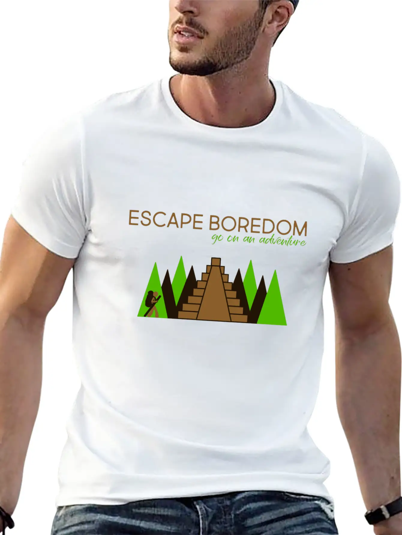Escape Boredom: Go On An Adventure Basic Graphic T-Shirt – Daily Comfort In Soft Cotton
