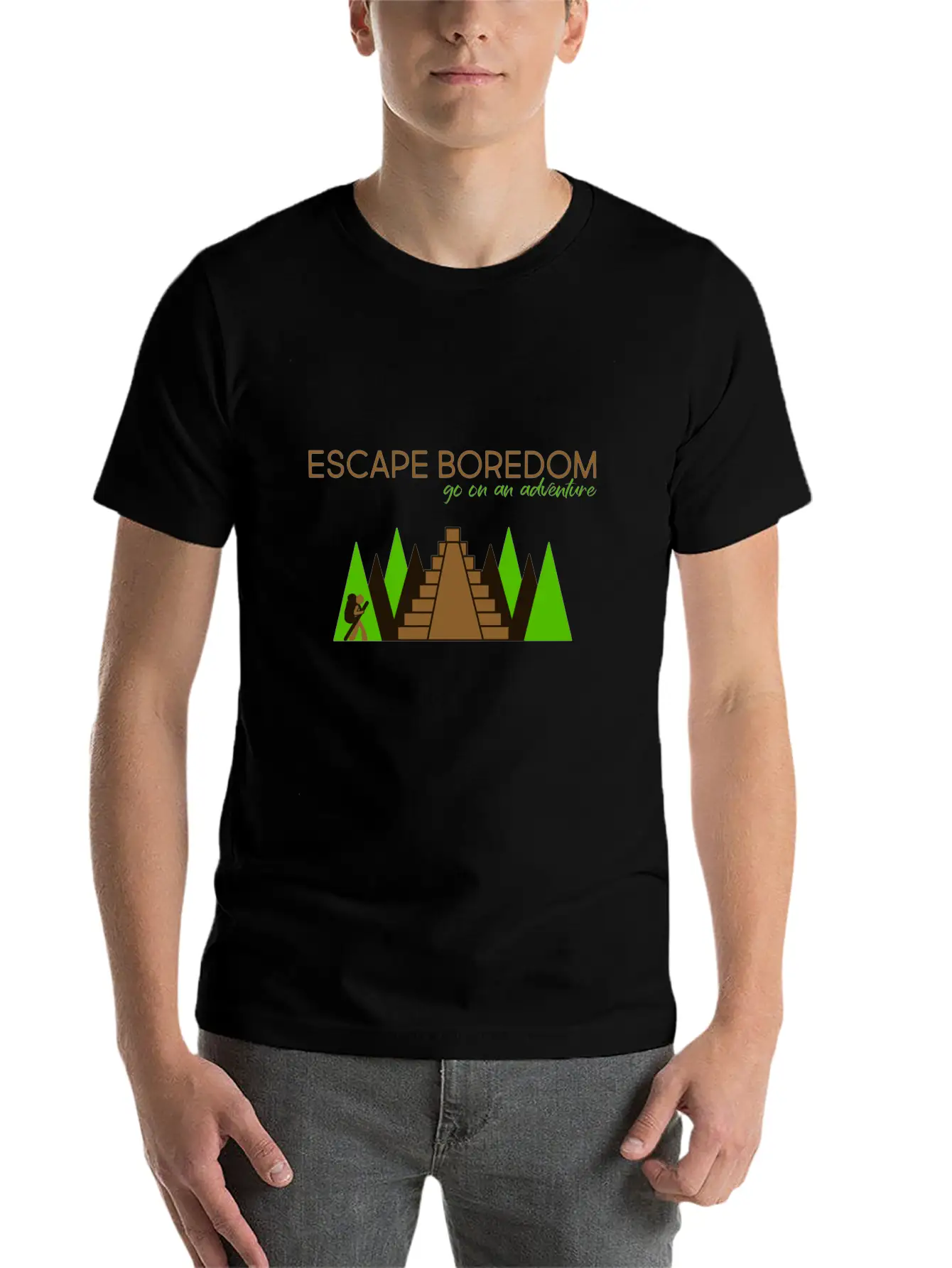 Escape Boredom: Go On An Adventure Basic Graphic T-Shirt – Daily Comfort In Soft Cotton