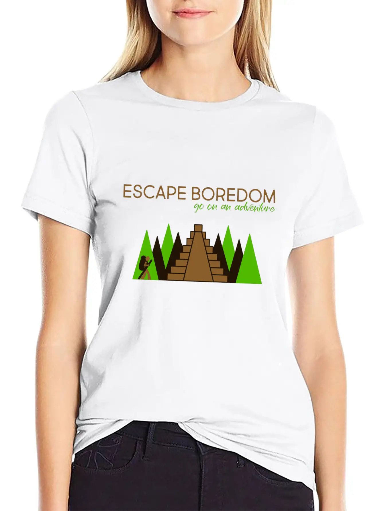 Escape Boredom: Go On An Adventure Basic Graphic T-Shirt – Daily Comfort In Soft Cotton