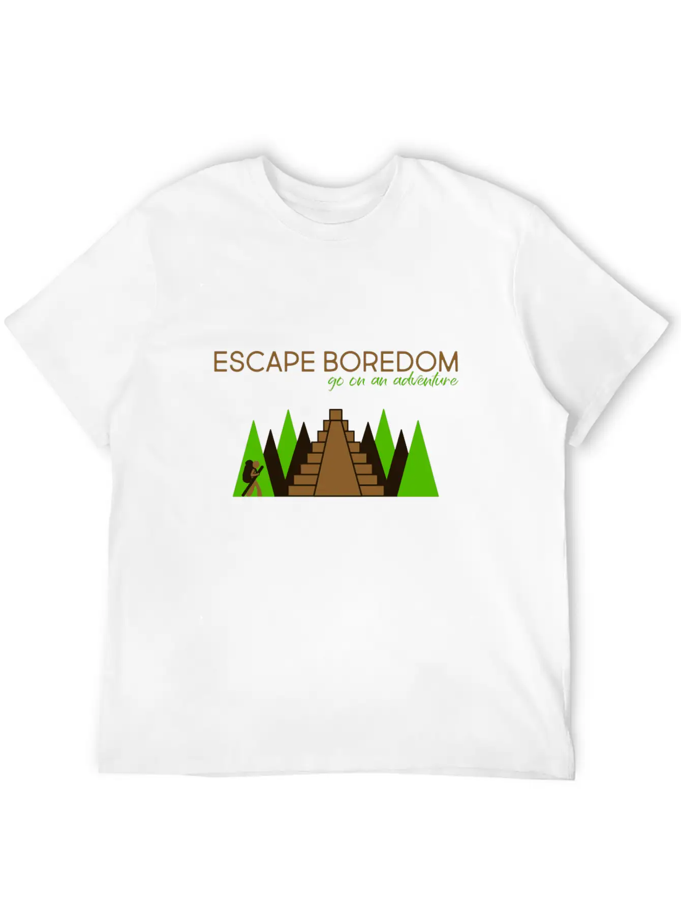 Escape Boredom: Go On An Adventure Basic Graphic T-Shirt – Daily Comfort In Soft Cotton