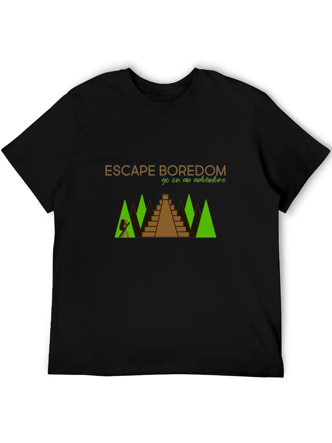 Escape Boredom: Go On An Adventure Basic Graphic T-Shirt – Daily Comfort In Soft Cotton