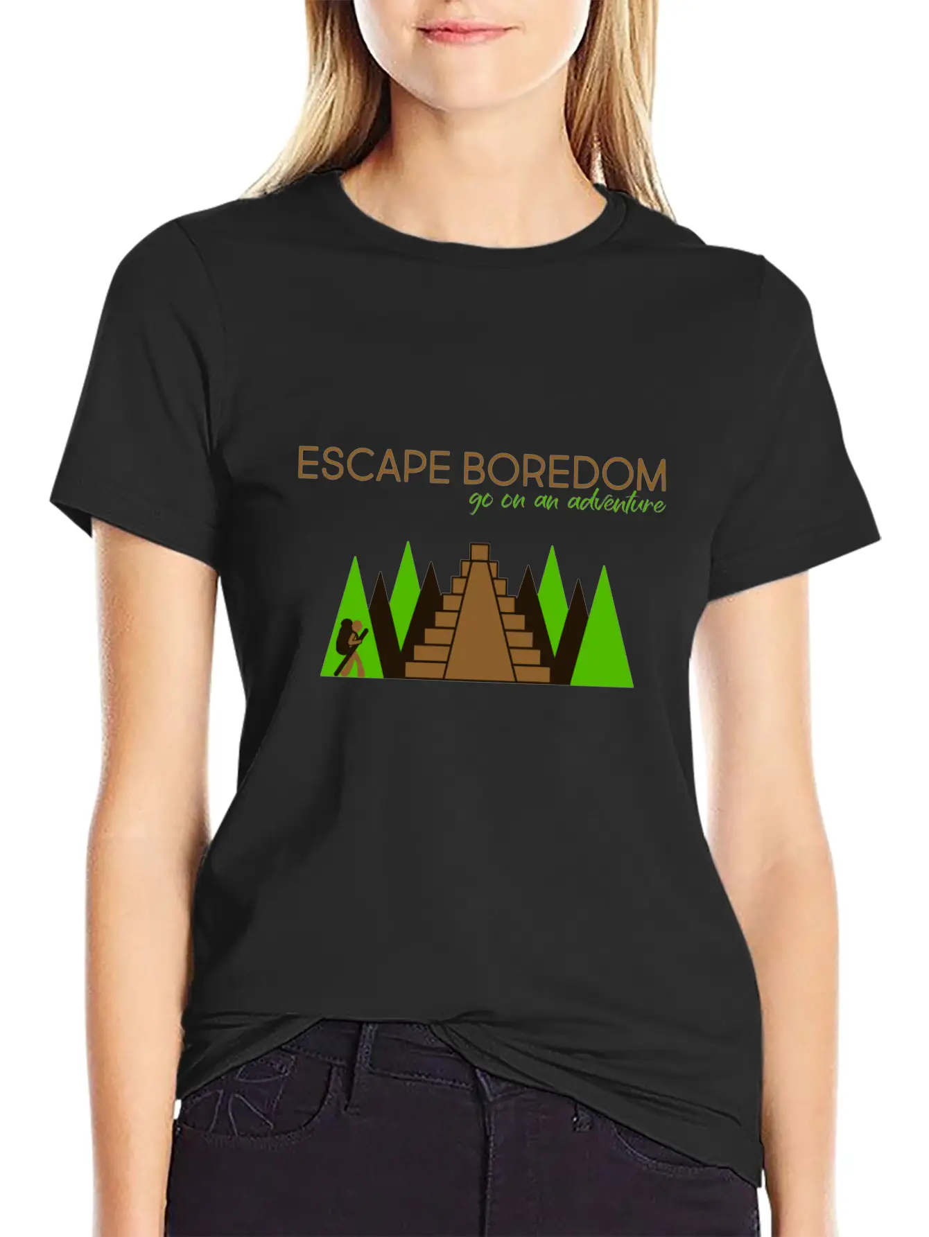 Escape Boredom: Go On An Adventure Basic Graphic T-Shirt – Daily Comfort In Soft Cotton