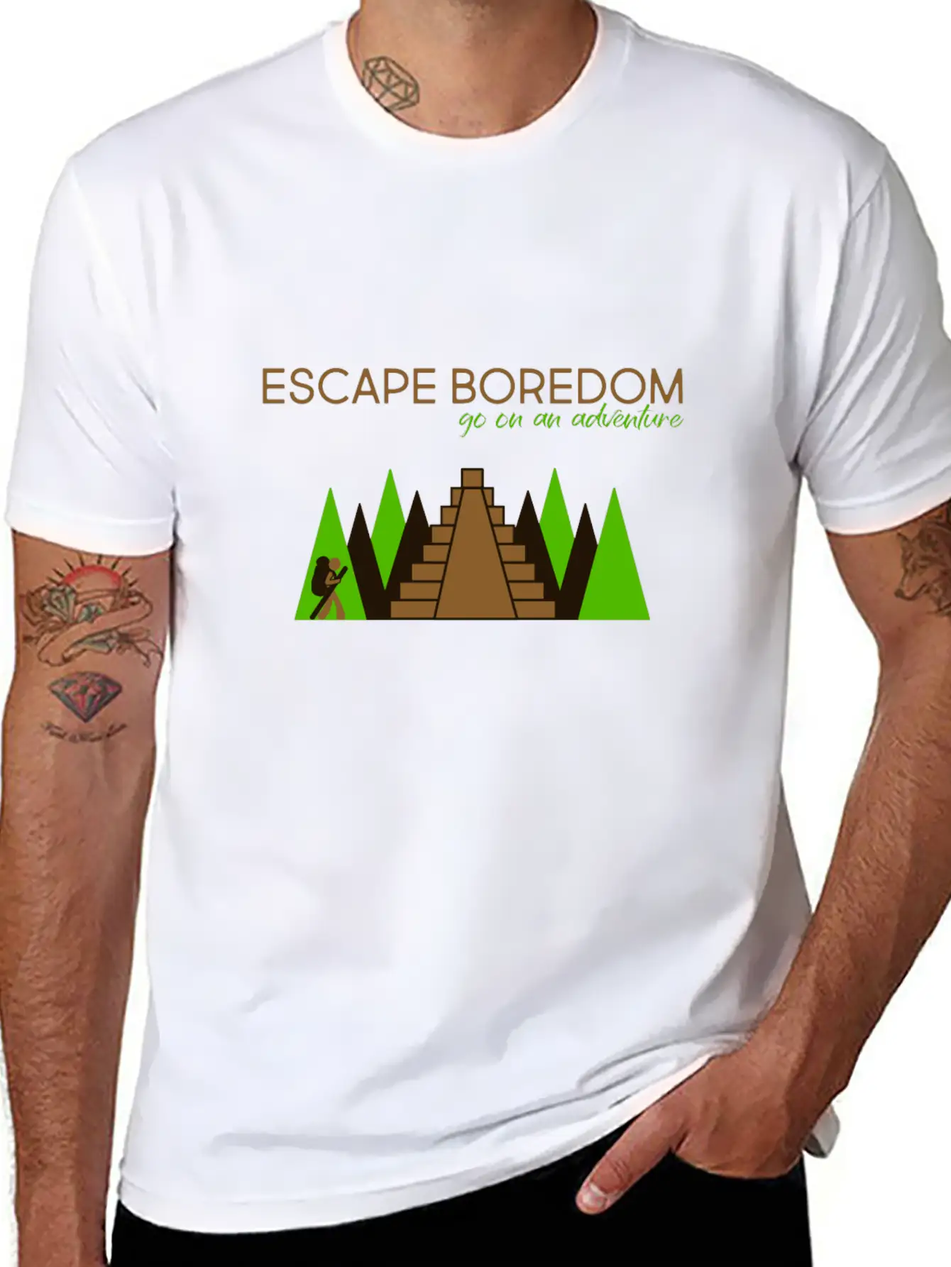 Escape Boredom: Go On An Adventure Basic Graphic T-Shirt – Daily Comfort In Soft Cotton