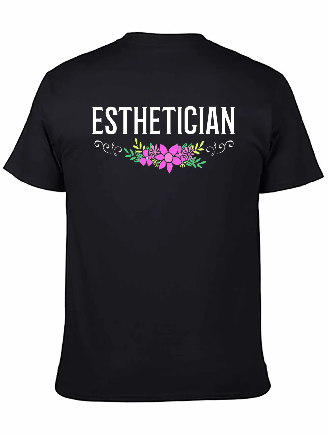 Esthetician For Women With Design Flowers Timeless Short Sleeve Tee – Comfy And Minimalist Design