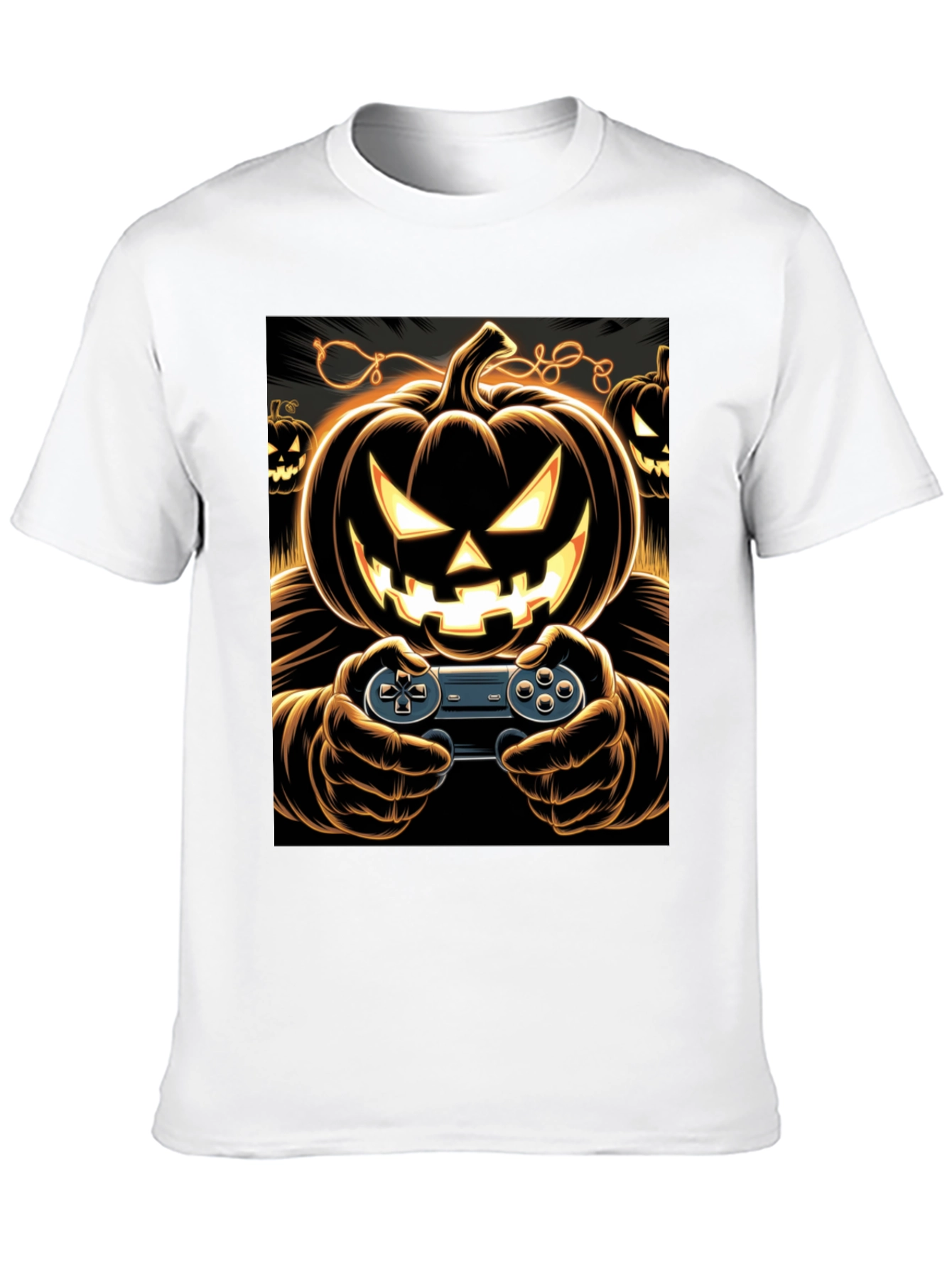 Gamer Pumpkin Halloween T-Shirt