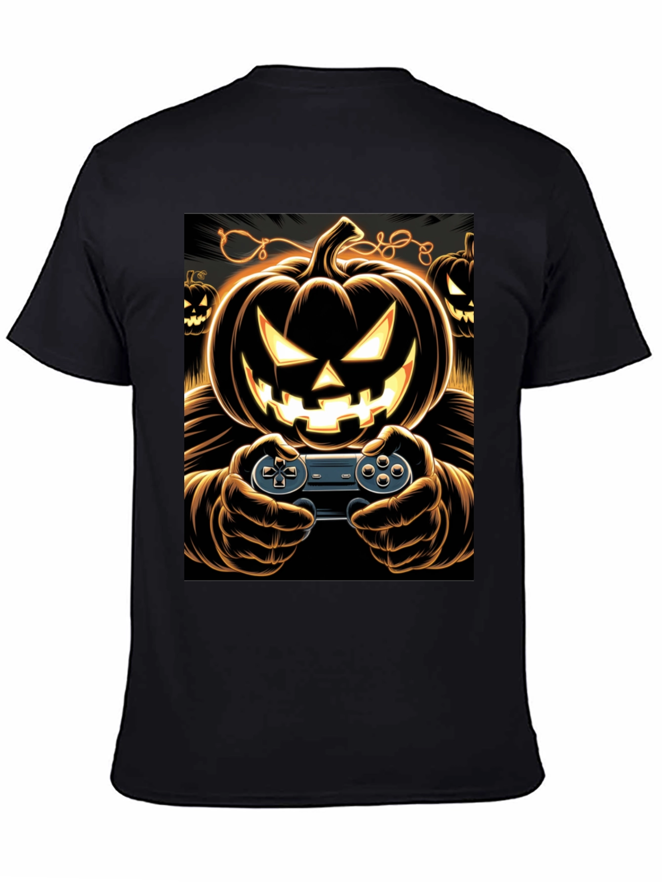 Gamer Pumpkin Halloween T-Shirt