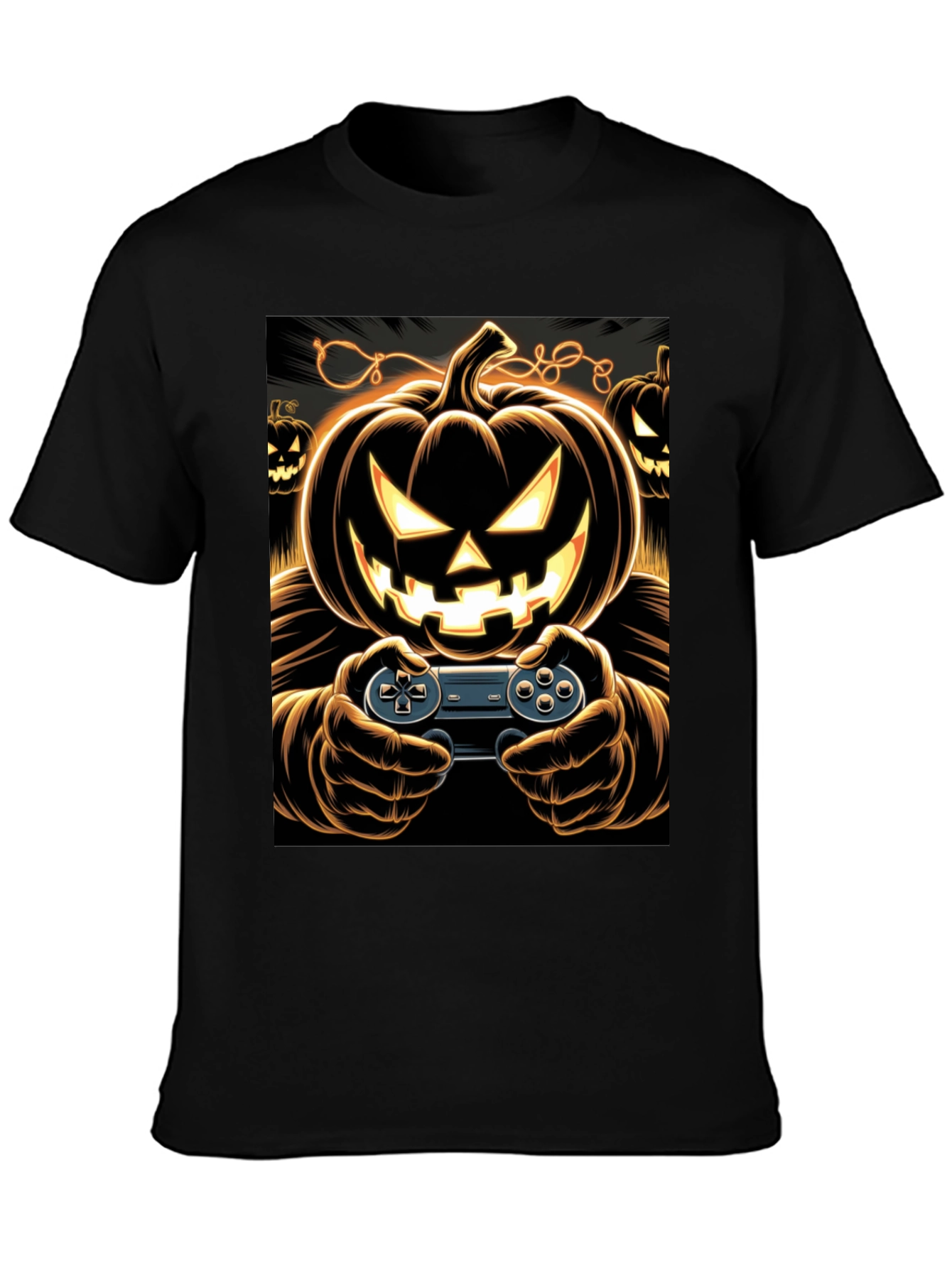 Gamer Pumpkin Halloween T-Shirt