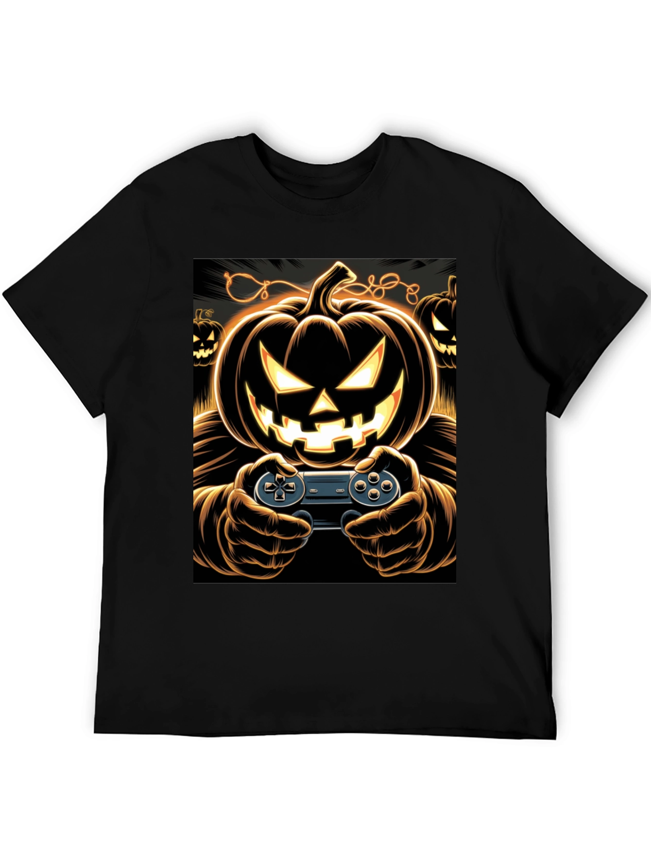 Gamer Pumpkin Halloween T-Shirt