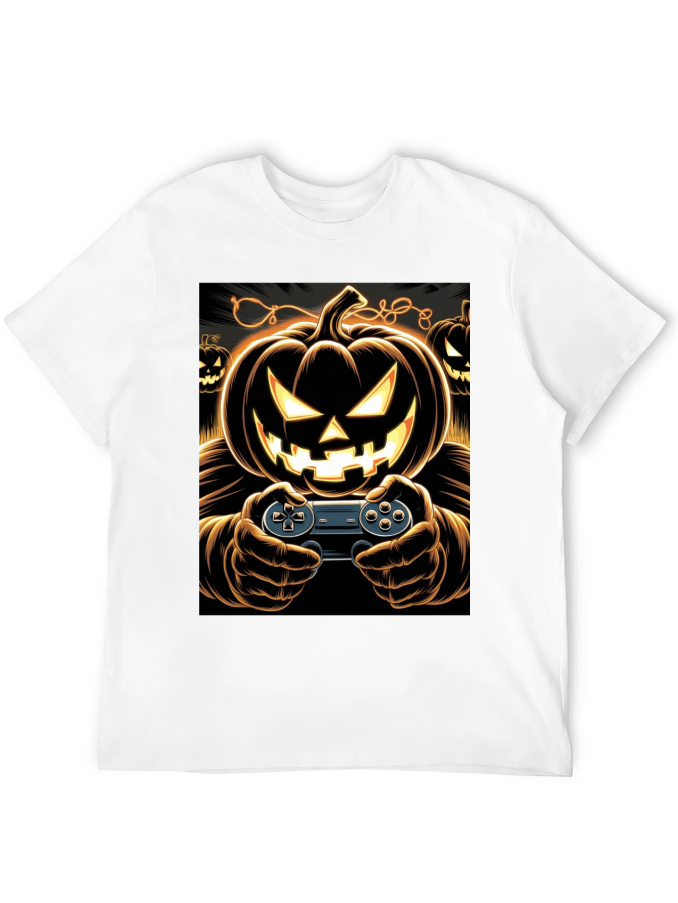 Gamer Pumpkin Halloween T-Shirt