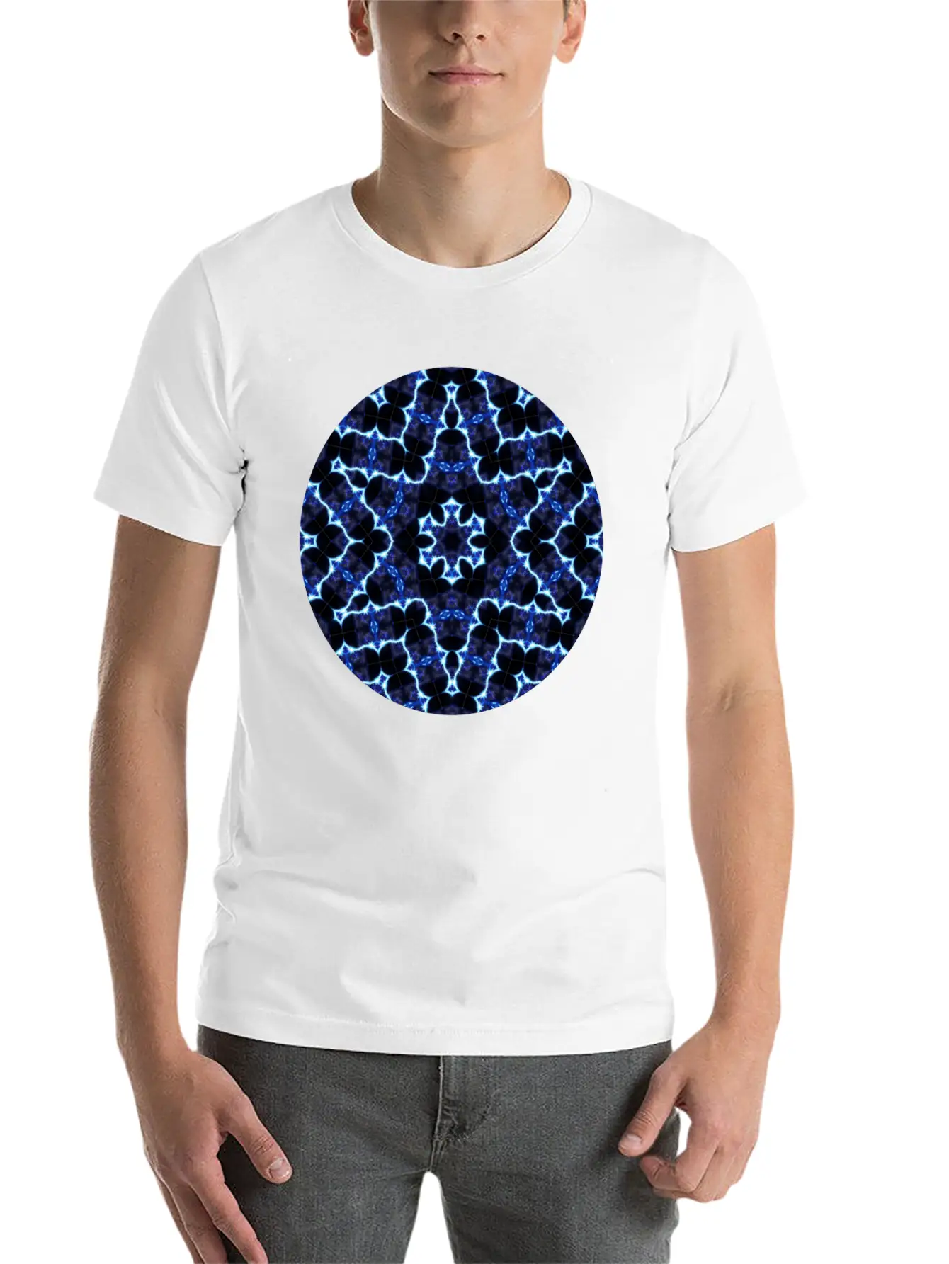 Etched Star Mandala Timeless Short Sleeve Tee – Comfy And Minimalist Design