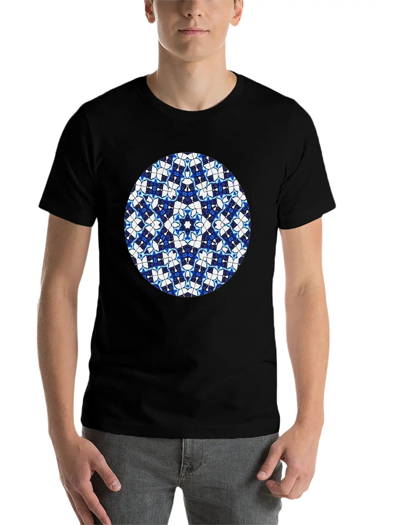 Etched Star Mandala Timeless Short Sleeve Tee – Comfy And Minimalist Design