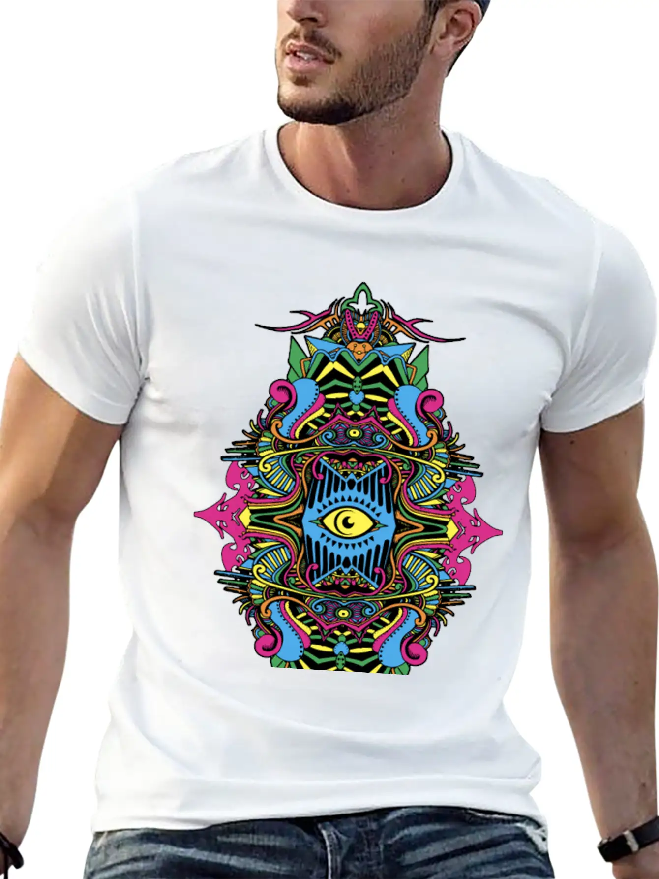 Eternal Voyage III - Col Unisex Short Sleeve Soft Cotton T-Shirt – Casual Everyday Wear