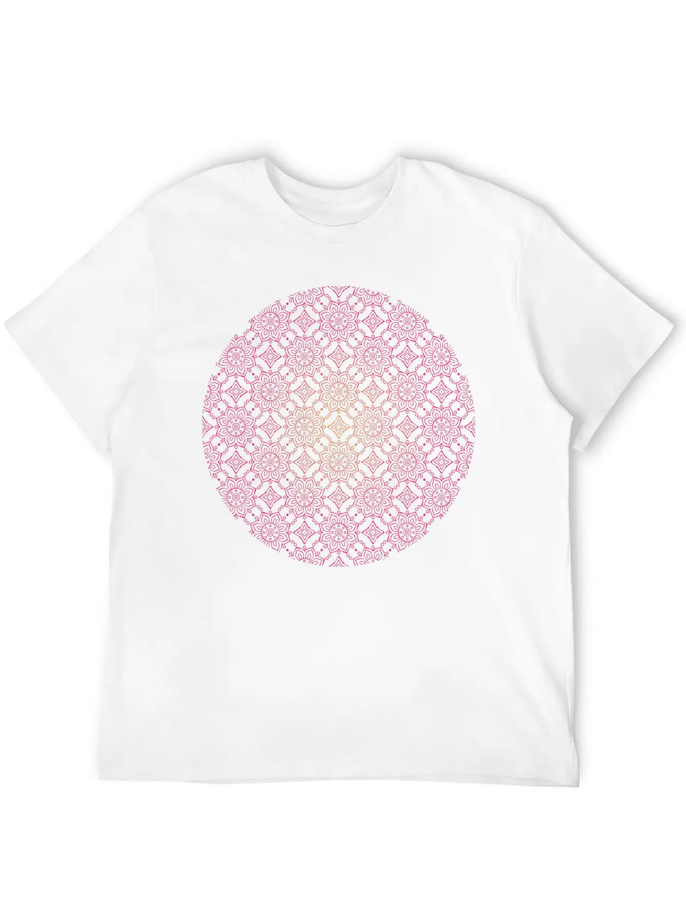Ethinic Floral Seamless Pattern Stylish Everyday T-Shirt – Unisex Basic Cotton Tee