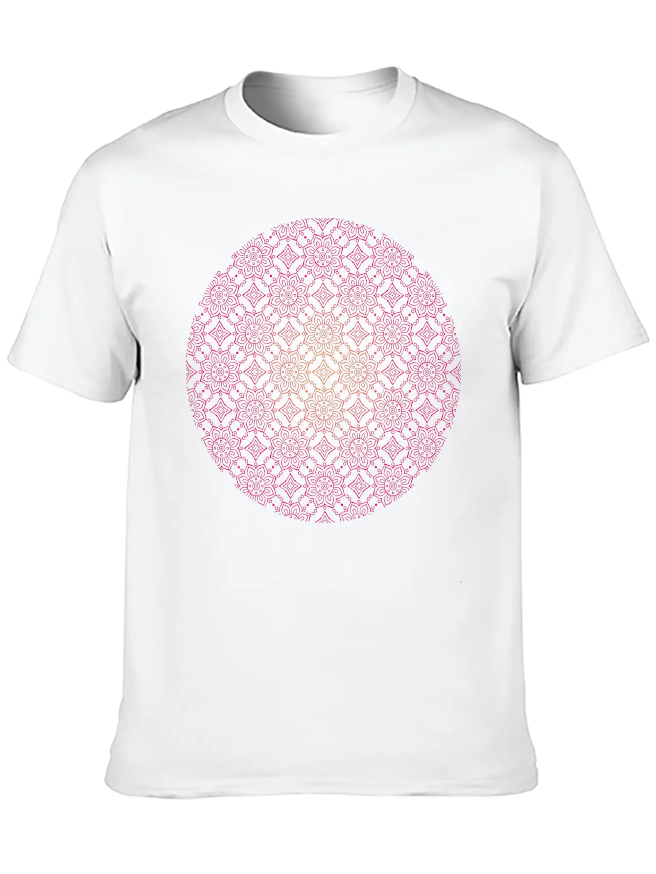 Ethinic Floral Seamless Pattern Stylish Everyday T-Shirt – Unisex Basic Cotton Tee