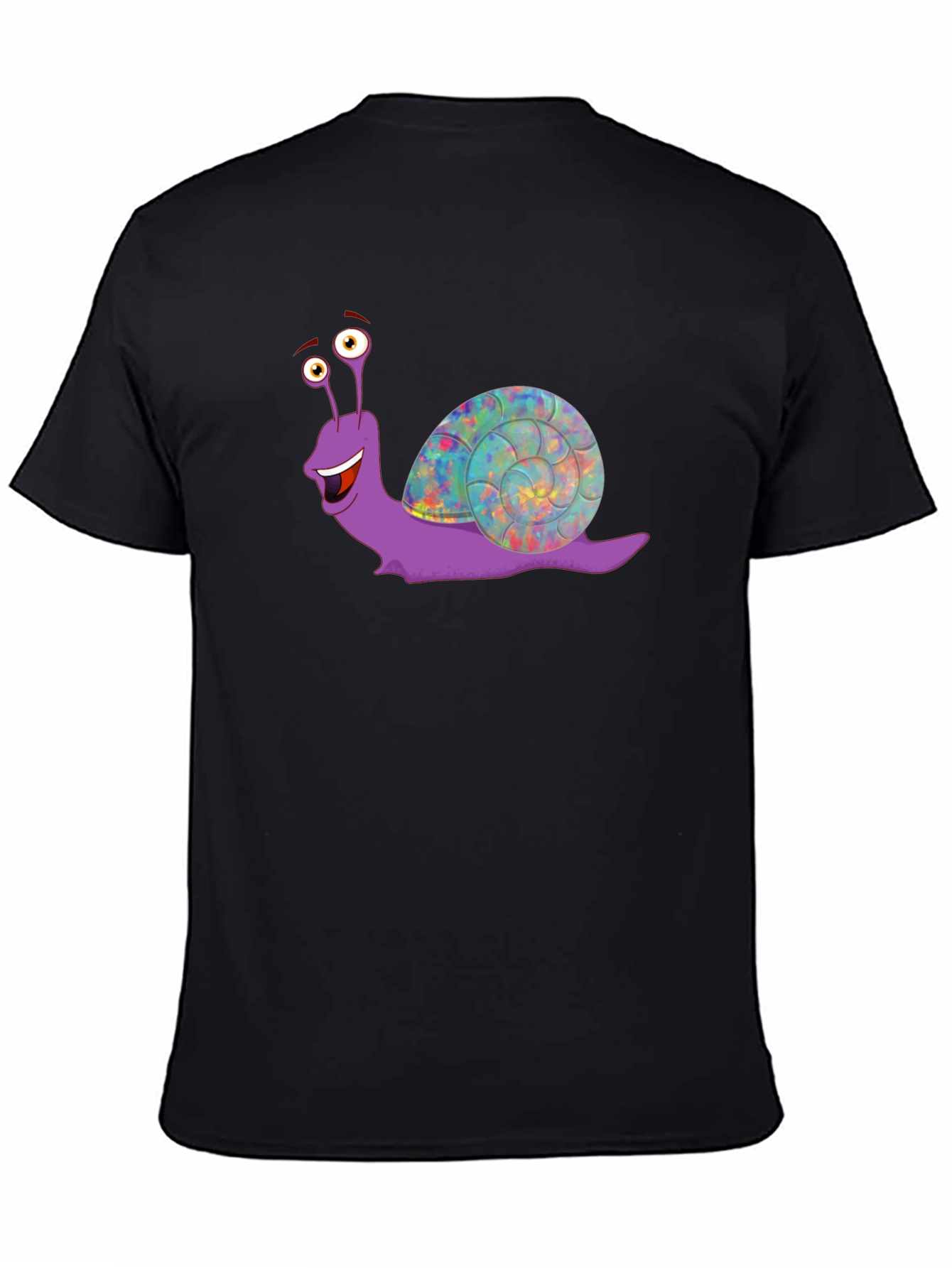 Funny Snail Graphic T-Shirt - Black