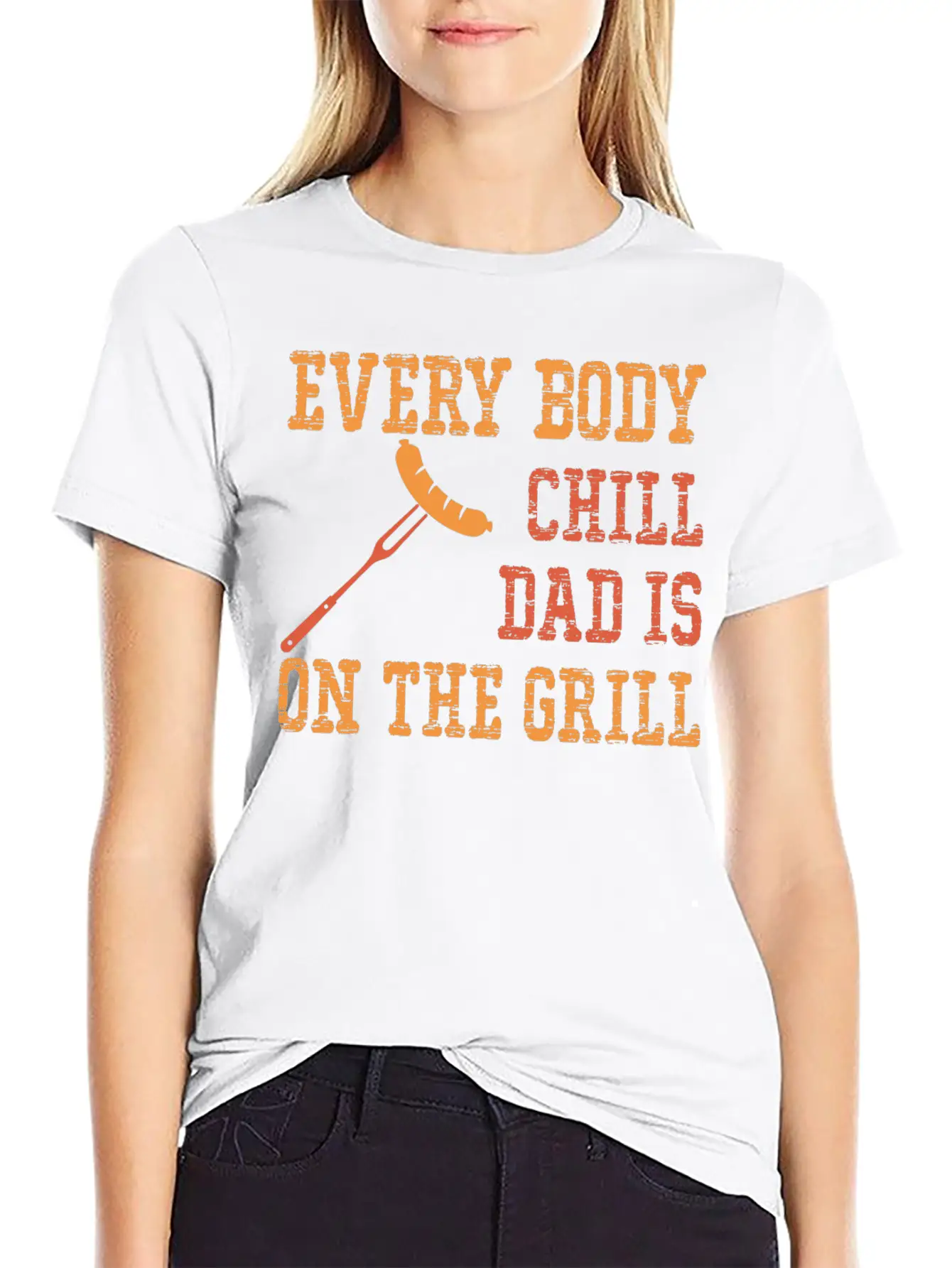 Every Body Chill Dad Is On The Grill Comfortable Minimalist Graphic Tee – Summer Style Essential
