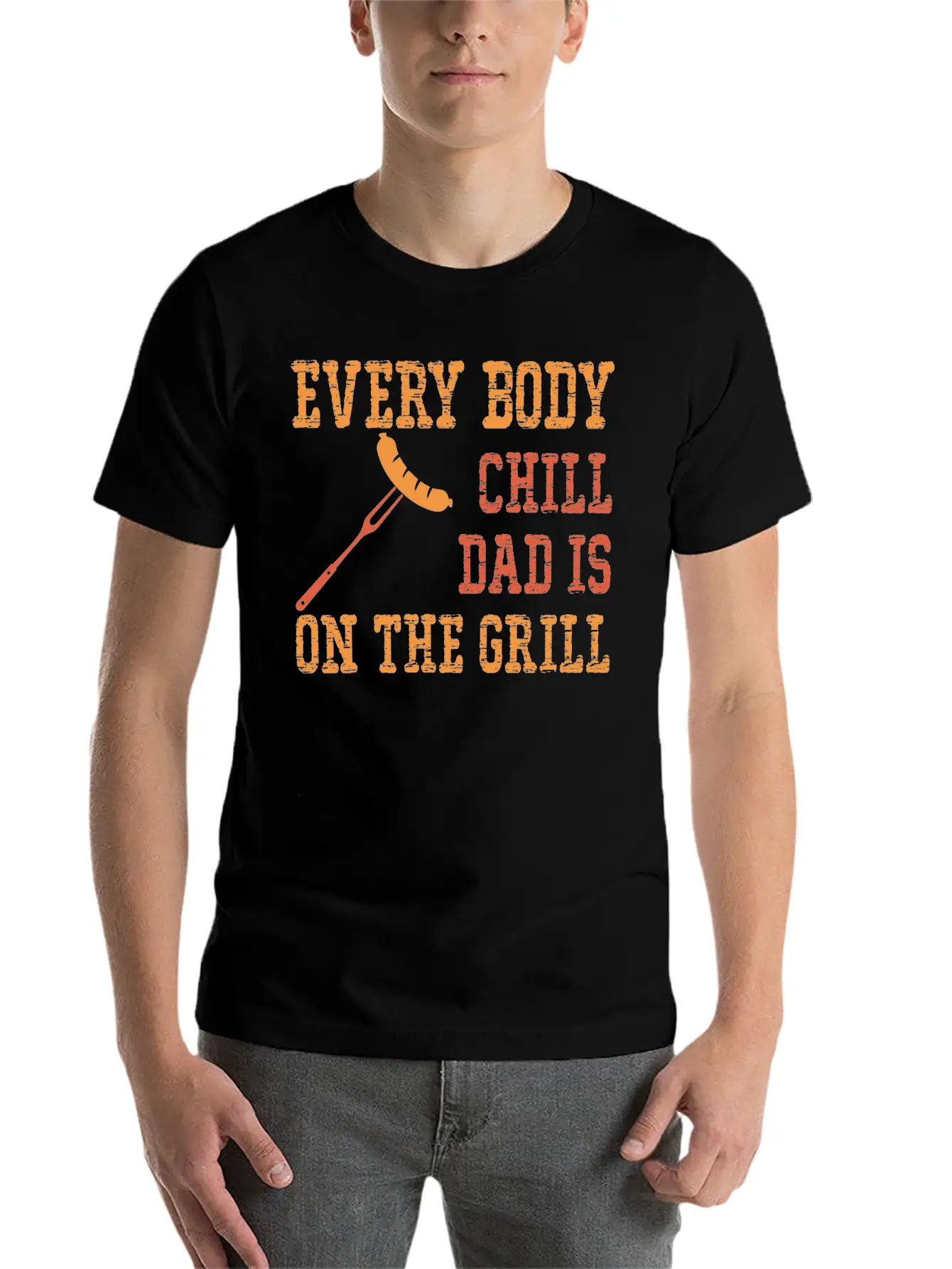 Every Body Chill Dad Is On The Grill Comfortable Minimalist Graphic Tee – Summer Style Essential