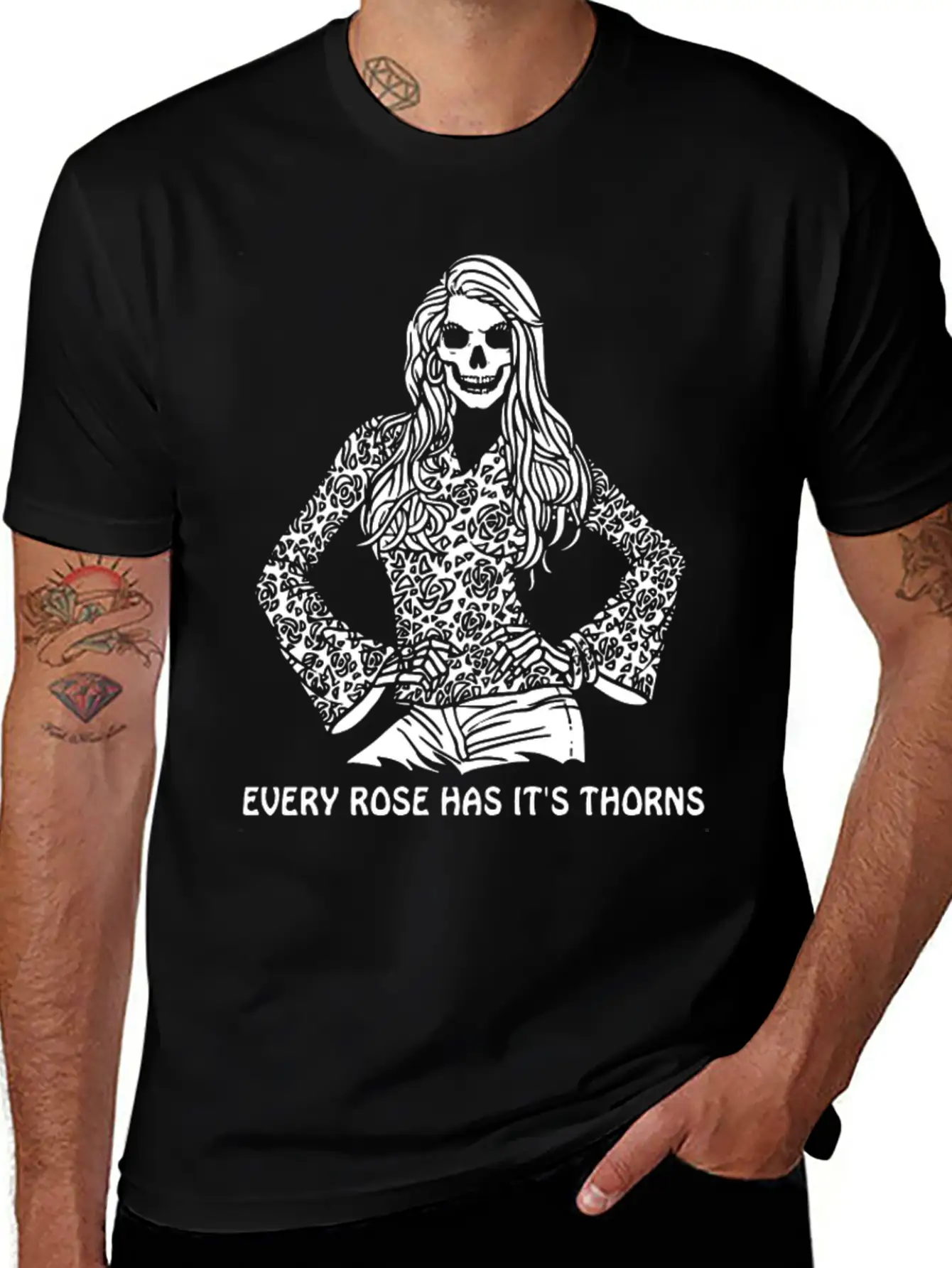 EVERY ROSE HAS THORNS Stylish Everyday T-Shirt – Unisex Basic Cotton Tee