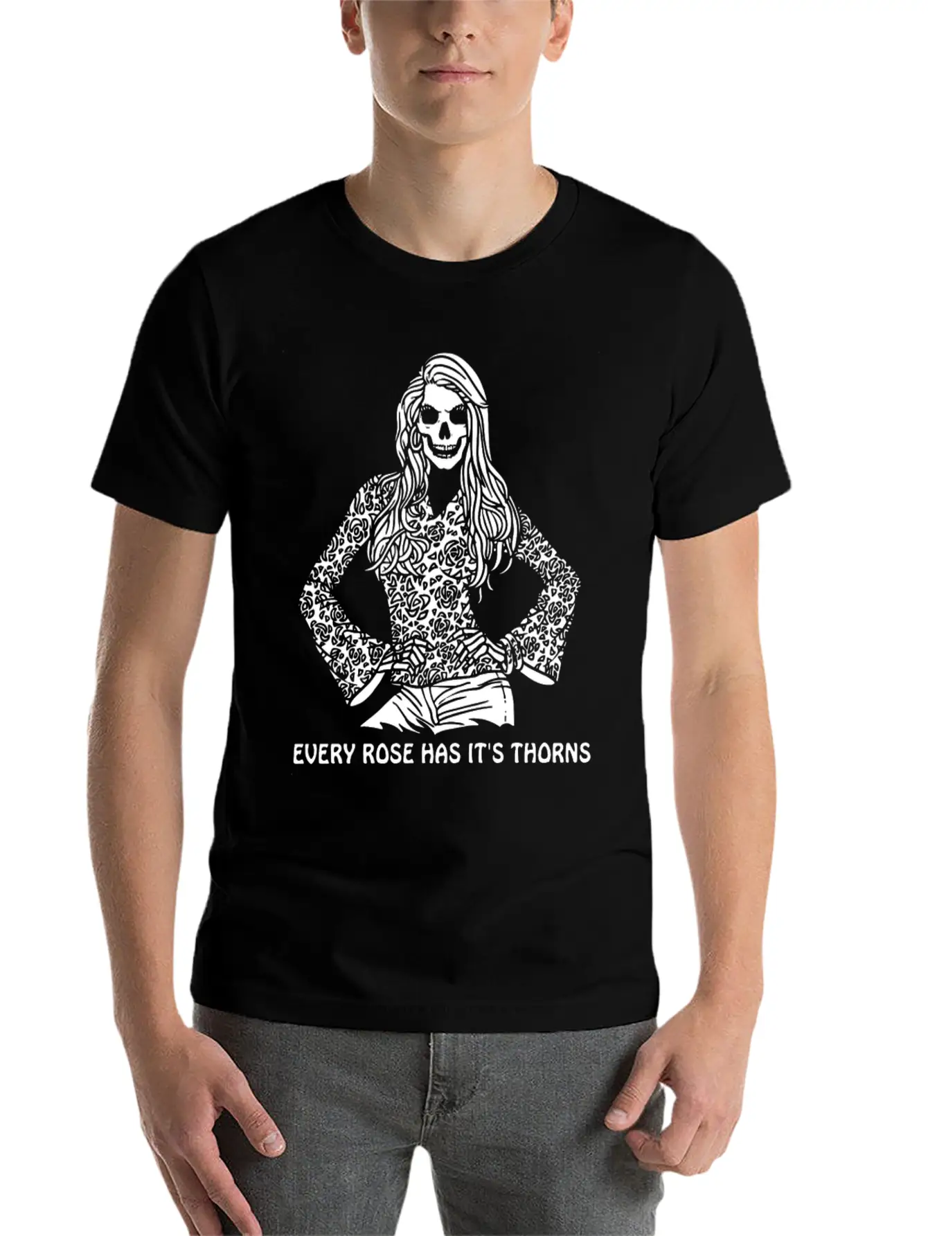 EVERY ROSE HAS THORNS Stylish Everyday T-Shirt – Unisex Basic Cotton Tee