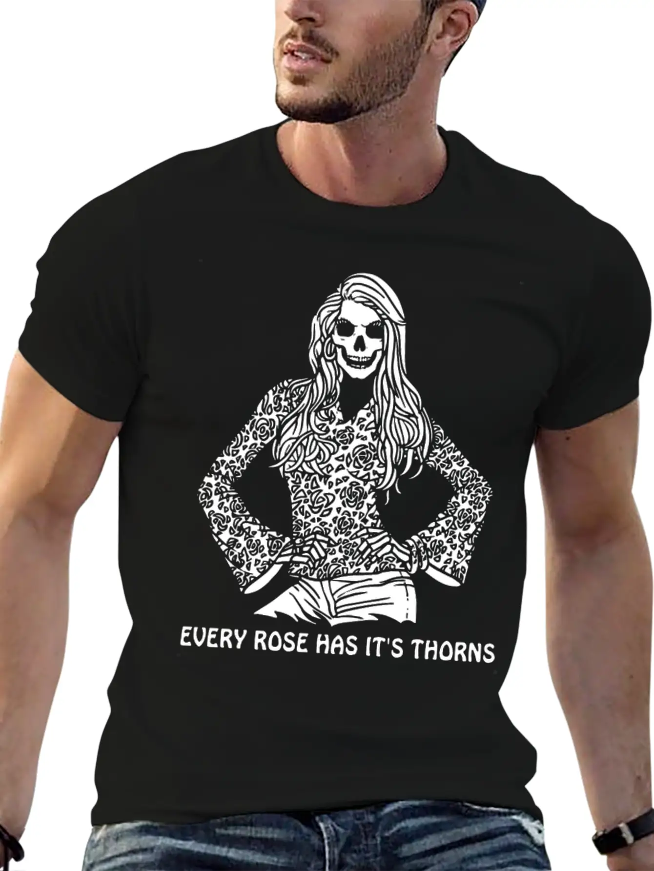 EVERY ROSE HAS THORNS Stylish Everyday T-Shirt – Unisex Basic Cotton Tee